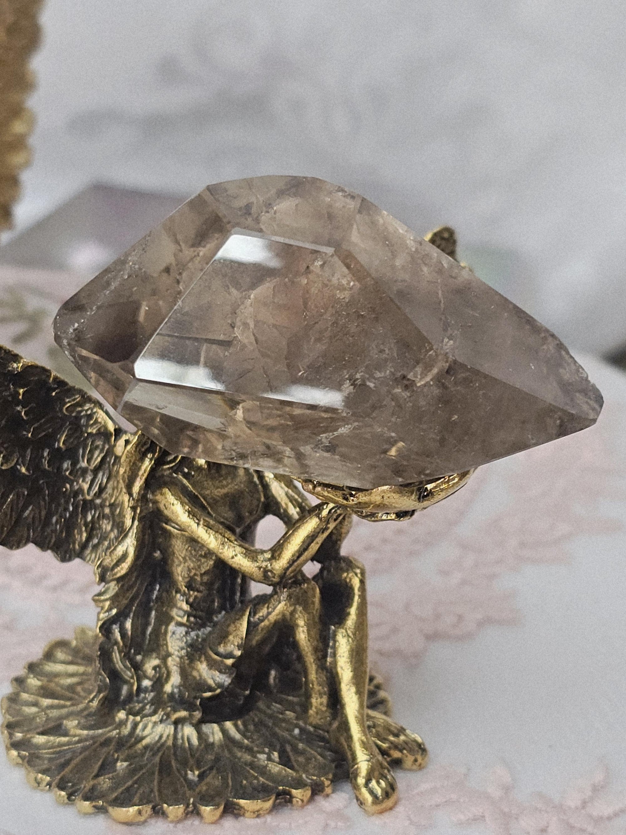 Lemurian Smoky Quartz Crystal, Brazilian Healing Stone
