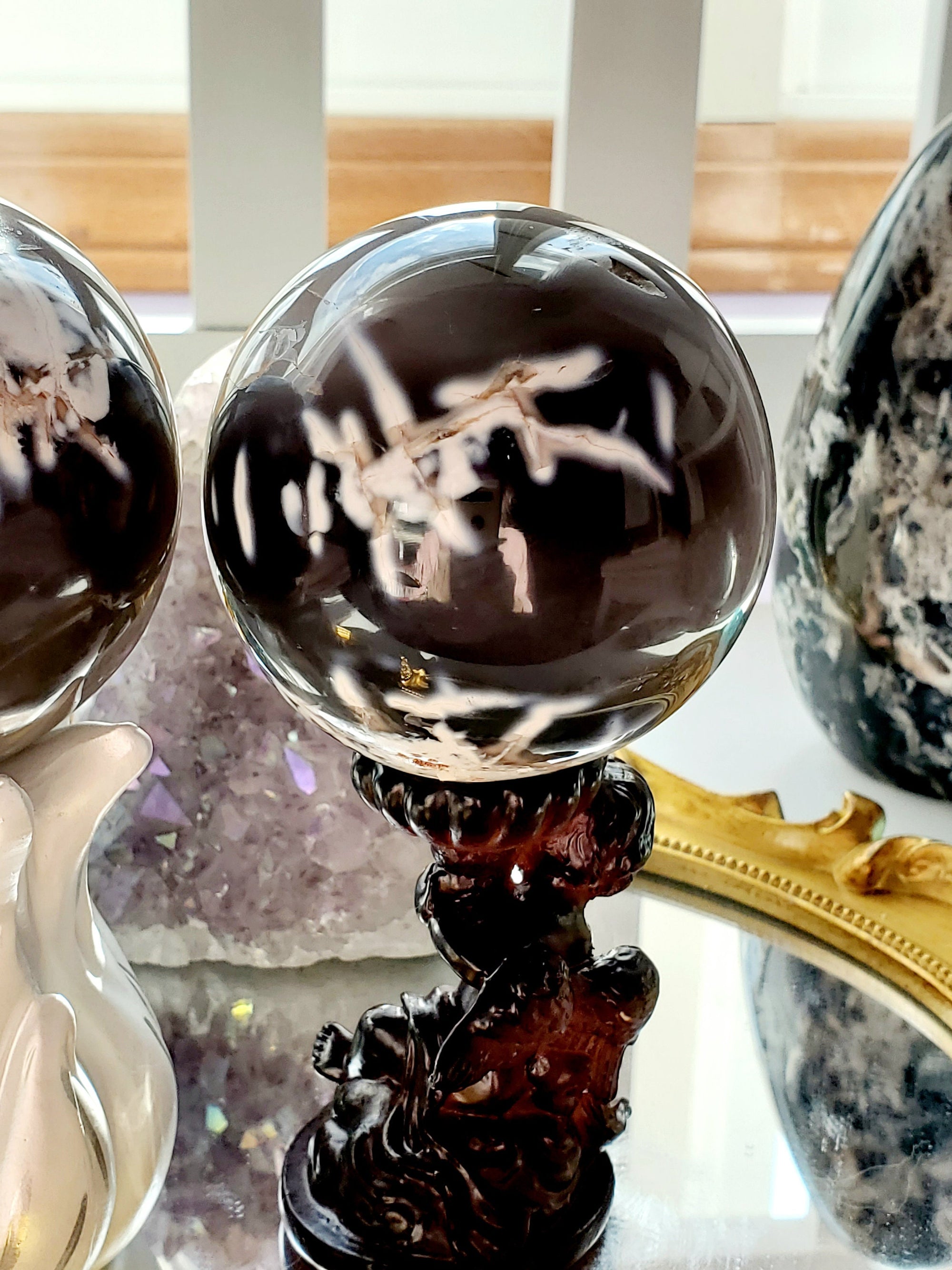 Orca Agate Heart, Gifts for Her, Crystal, Crystal Heart
