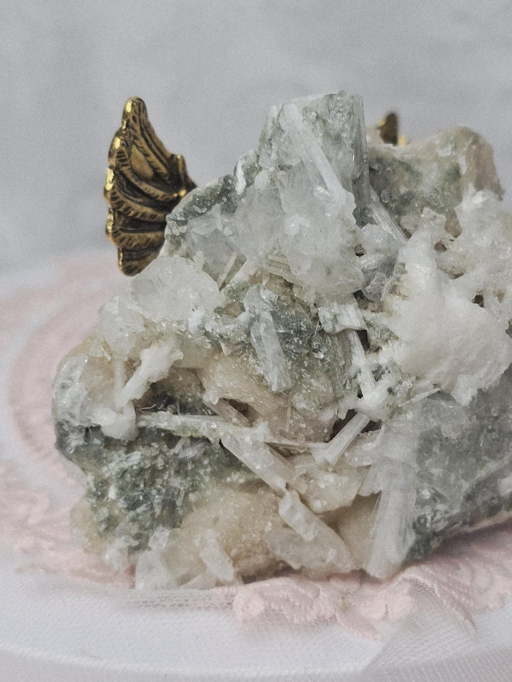 Rare Candy Apple Green Apophyllite with Scolecite and Stillbite