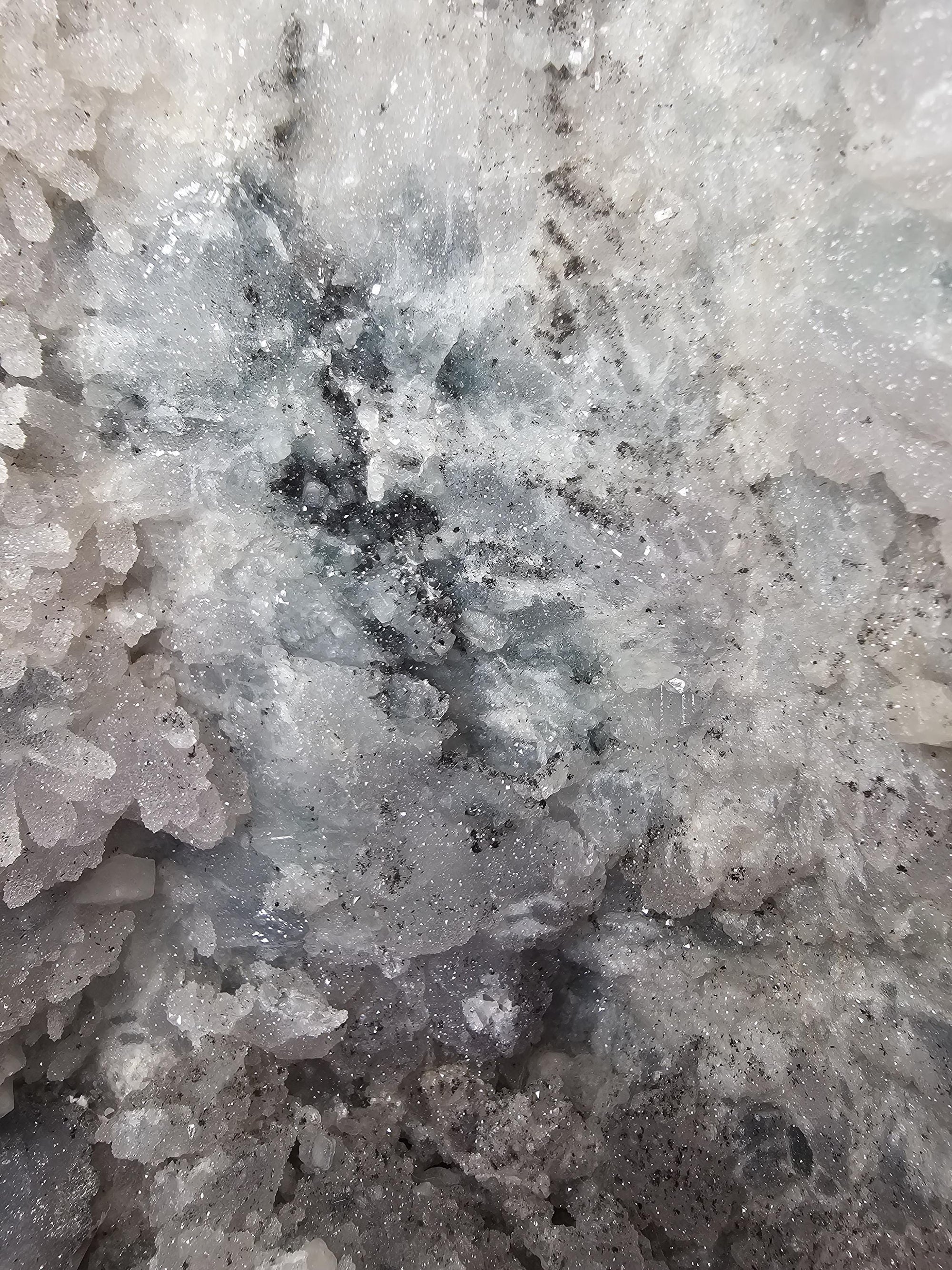 15lb Rare Amethyst Cathedral with Sugar, Calcite Cubes, Flowers