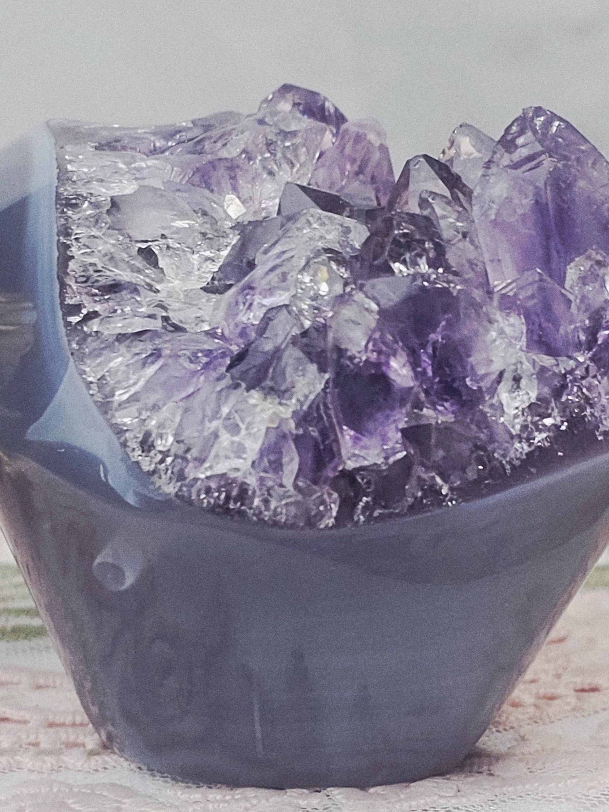 Amethyst Geode Cupcake, Crystal Home Decor, Brazilian Amethyst