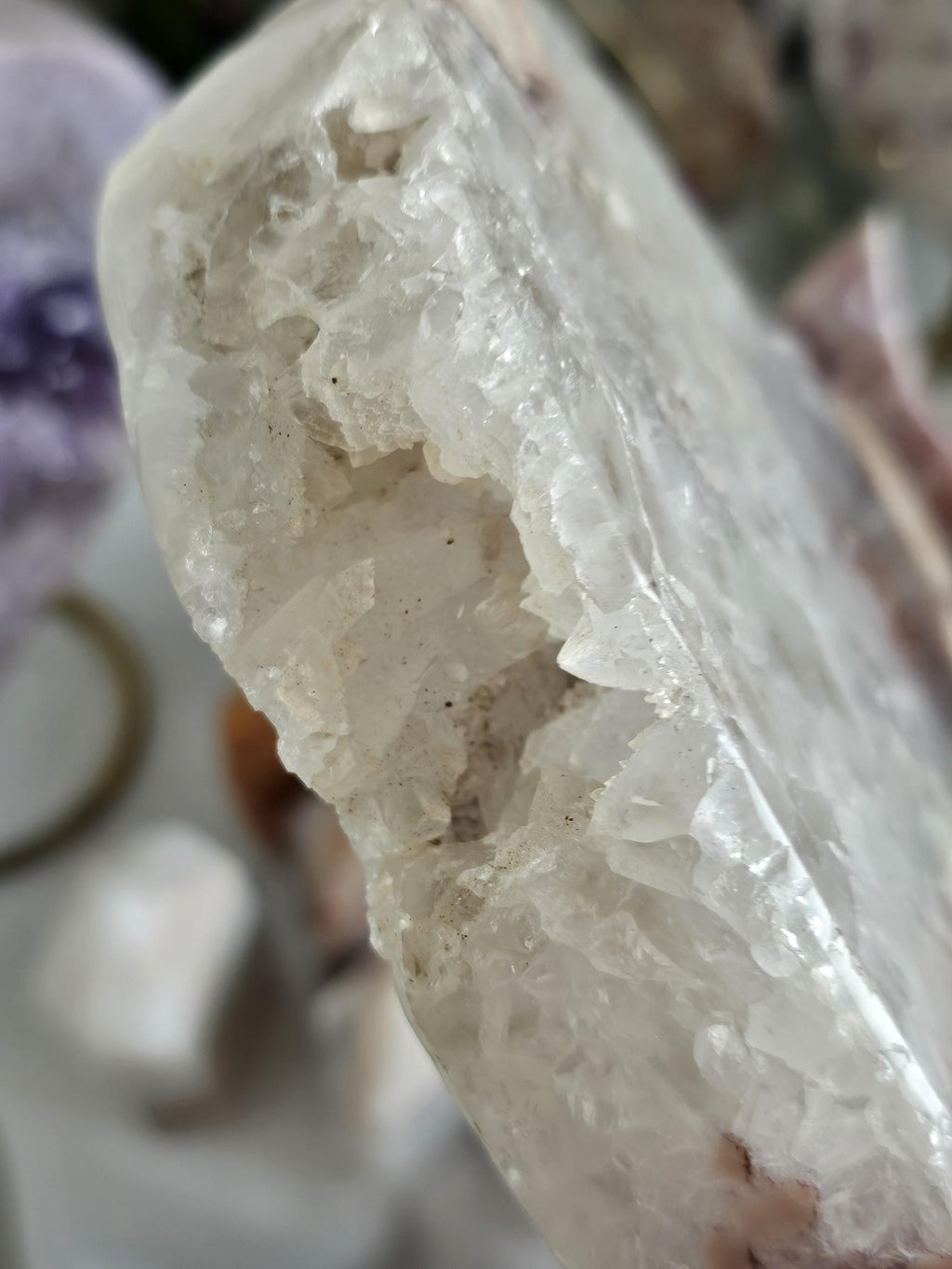 Lg 3lb Pink Amethyst Heart, Druzy Heart, Crystal Heart,Gift