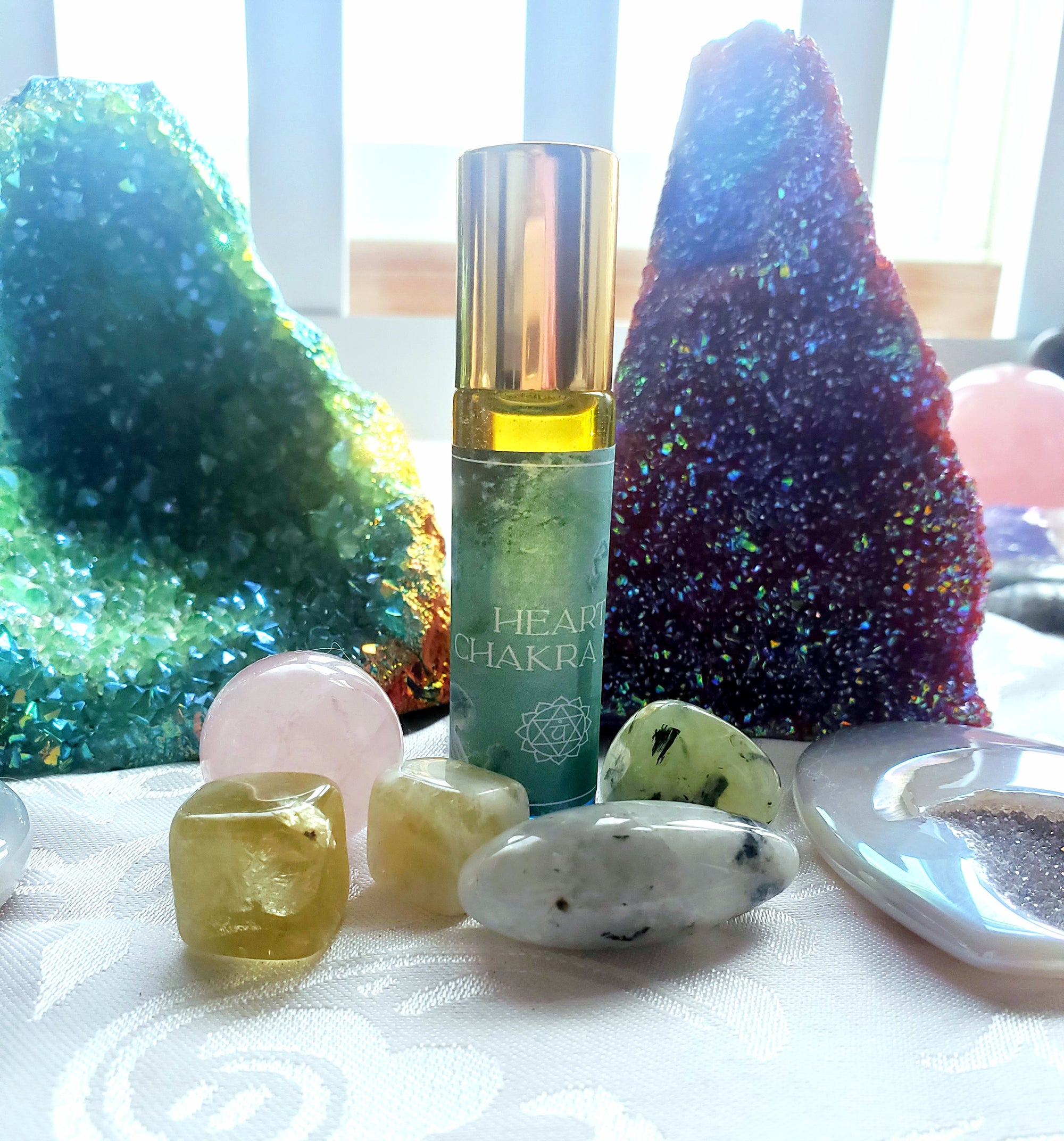 Crystal Chakra Oil, Angel Healing, Reiki Infused