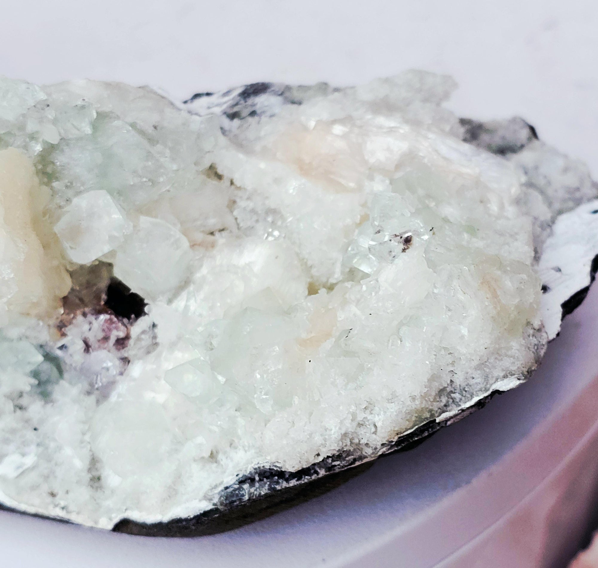 Green Diamond Apophyllite Crystal Cluster, Stillbite Mordenite, India Home Decor