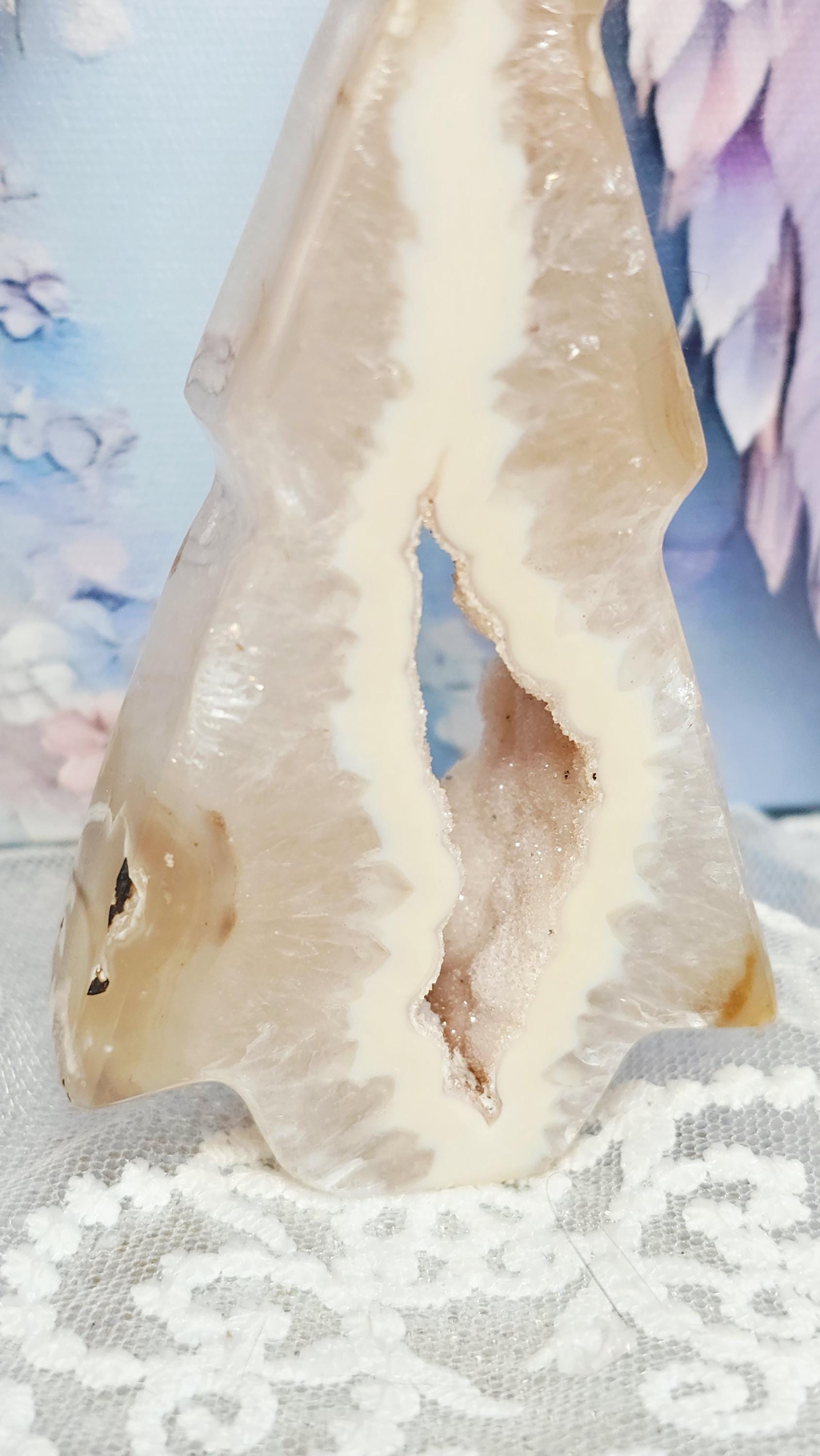 Druzy Agate Tree with Sugar Formation, Crystal Gift, Home Decor