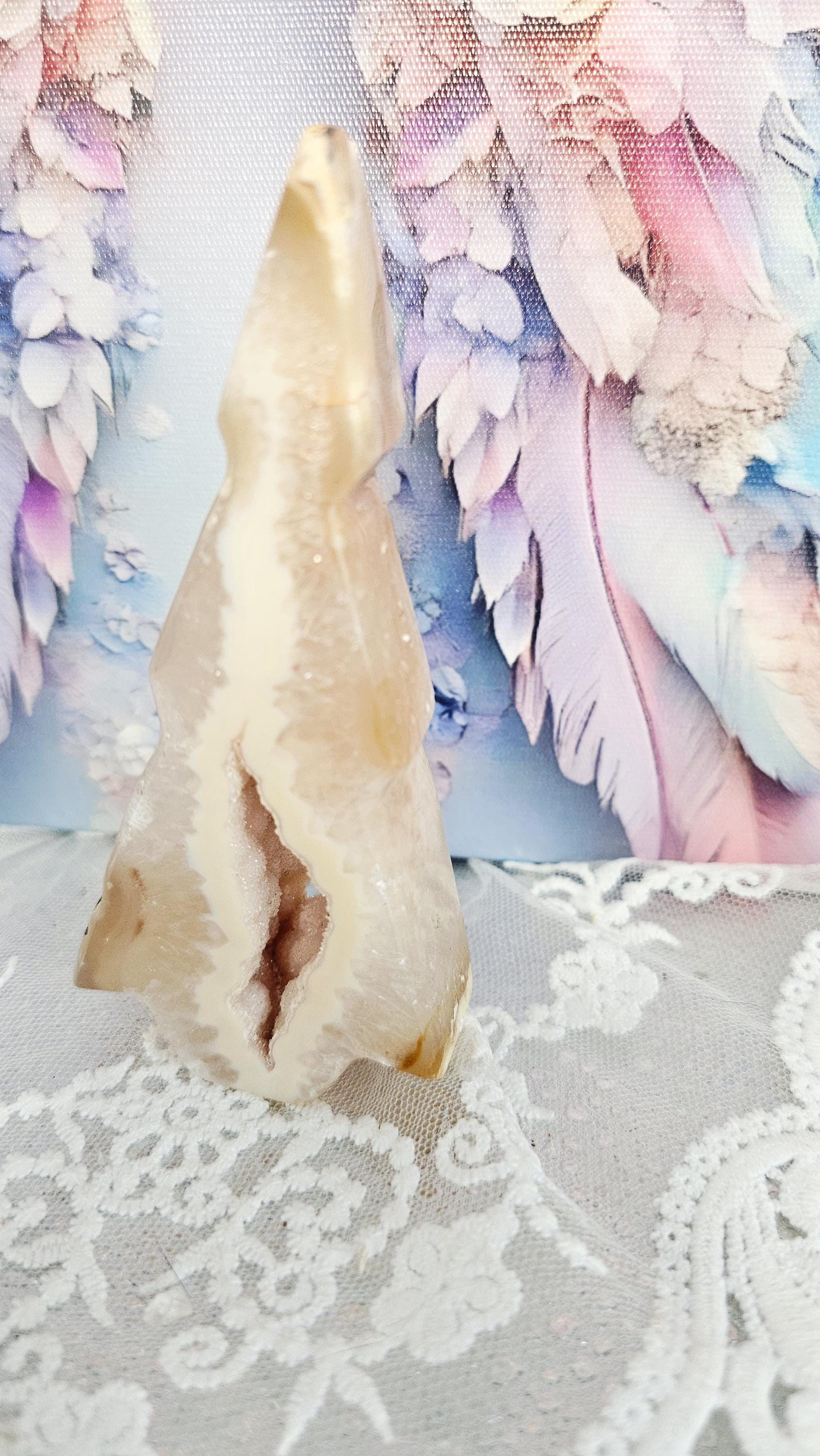Druzy Agate Tree with Sugar Formation, Crystal Gift, Home Decor