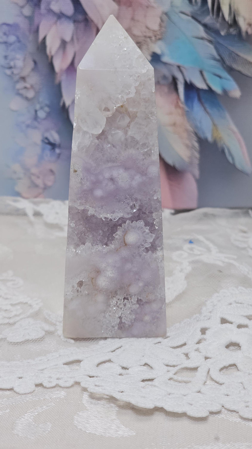 Amethyst Flower Tower with Druzy