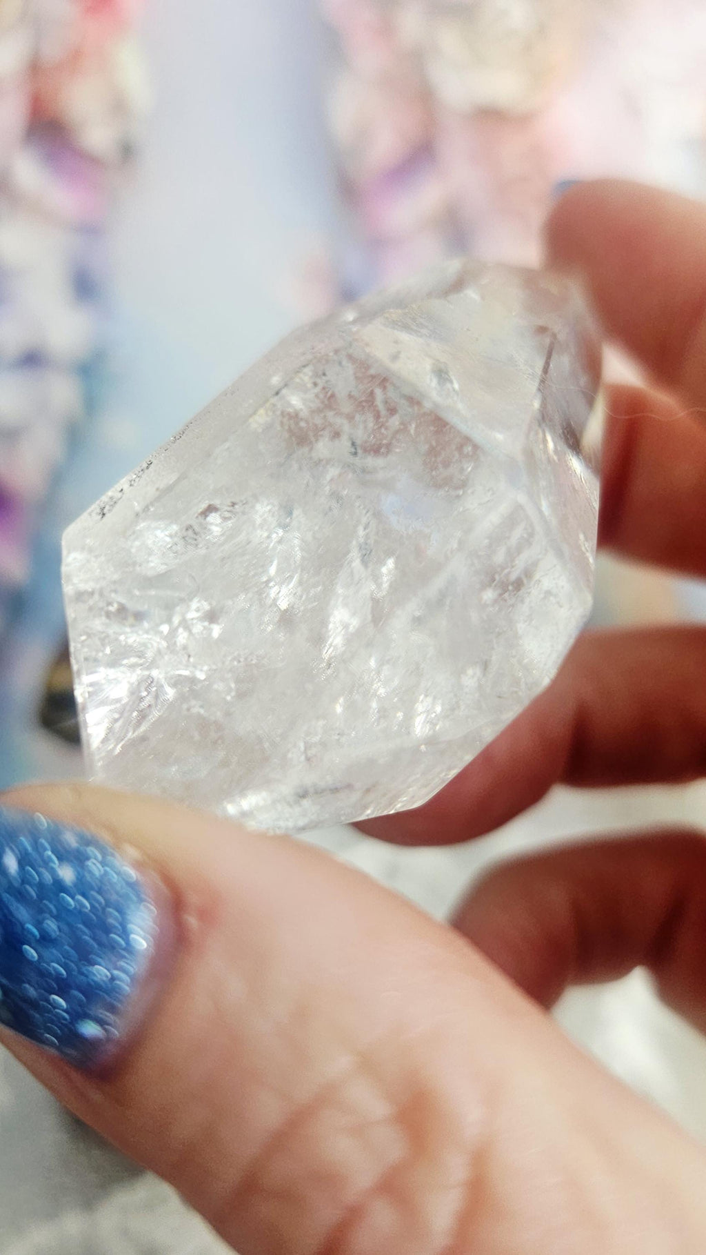 Lemurian Quartz Crystal with Rainbows, Inner Child Manifestation Stone