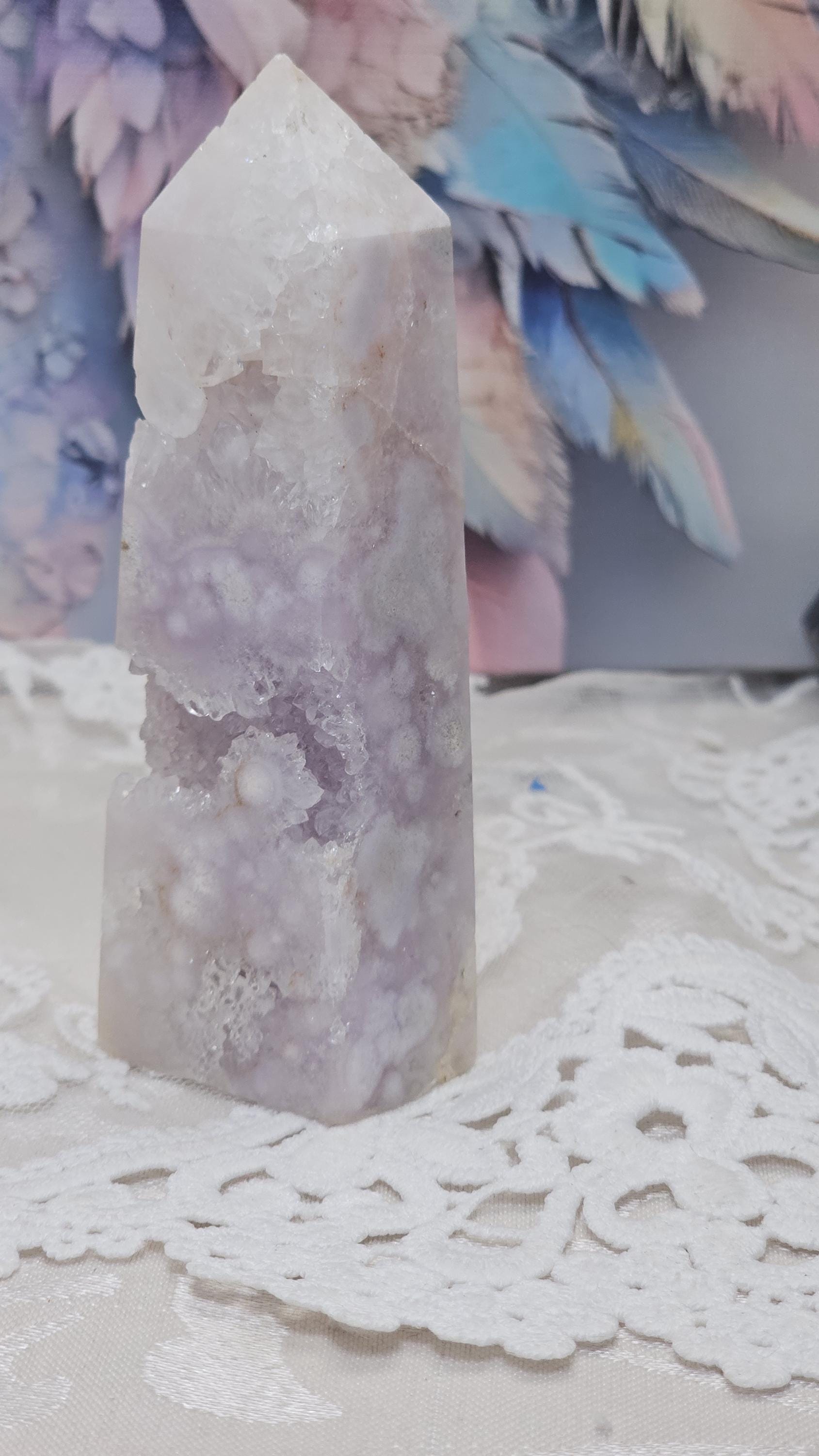Amethyst Flower Tower with Druzy