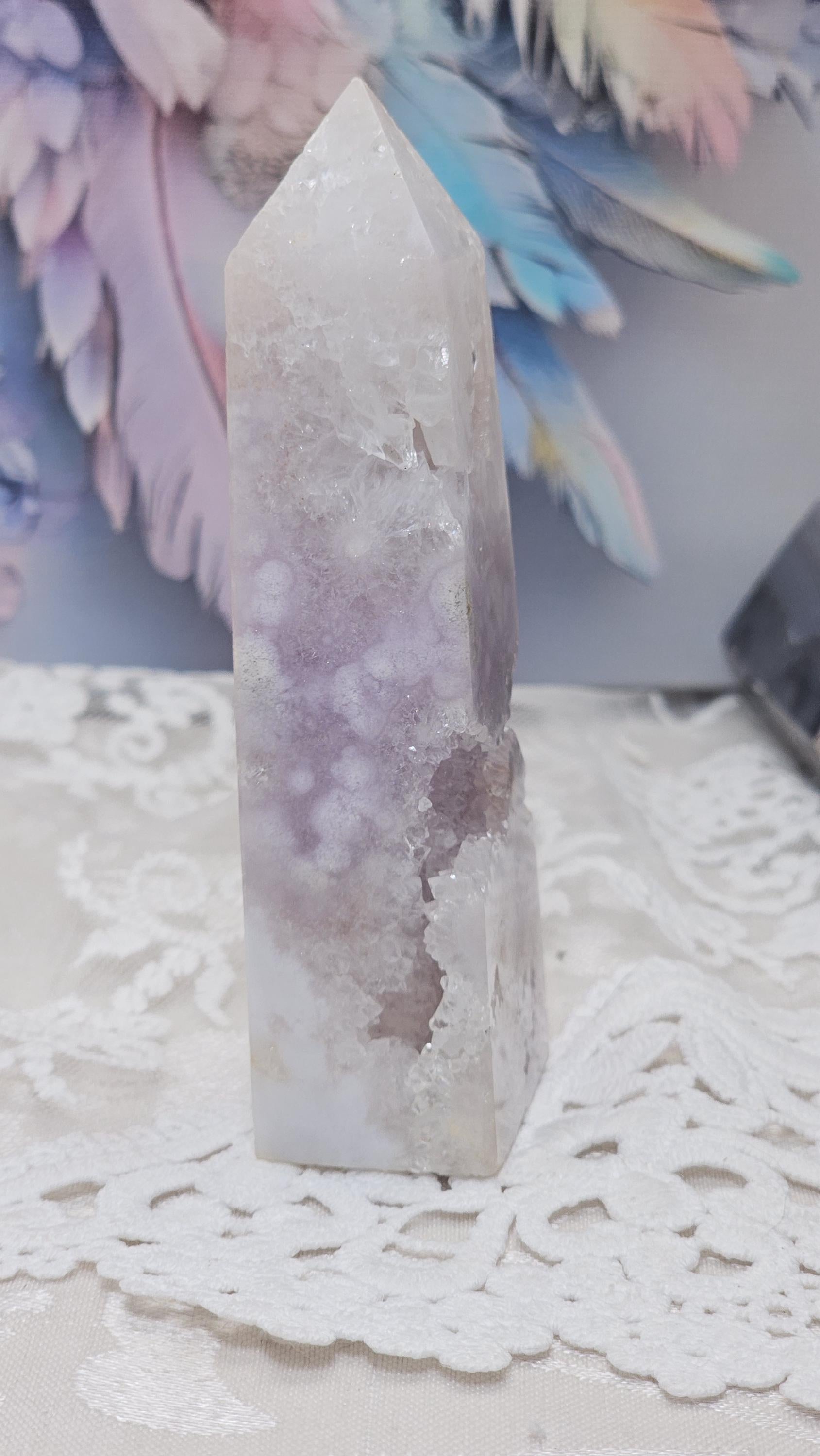 Amethyst Flower Tower with Druzy