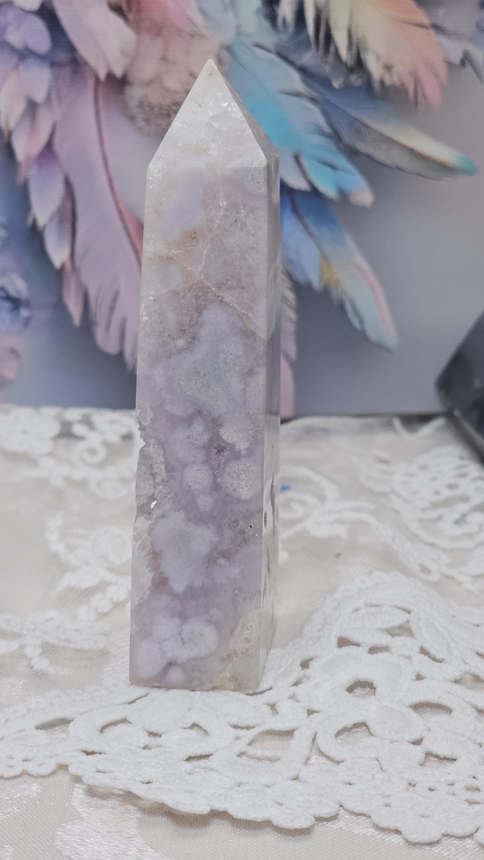Amethyst Flower Tower with Druzy