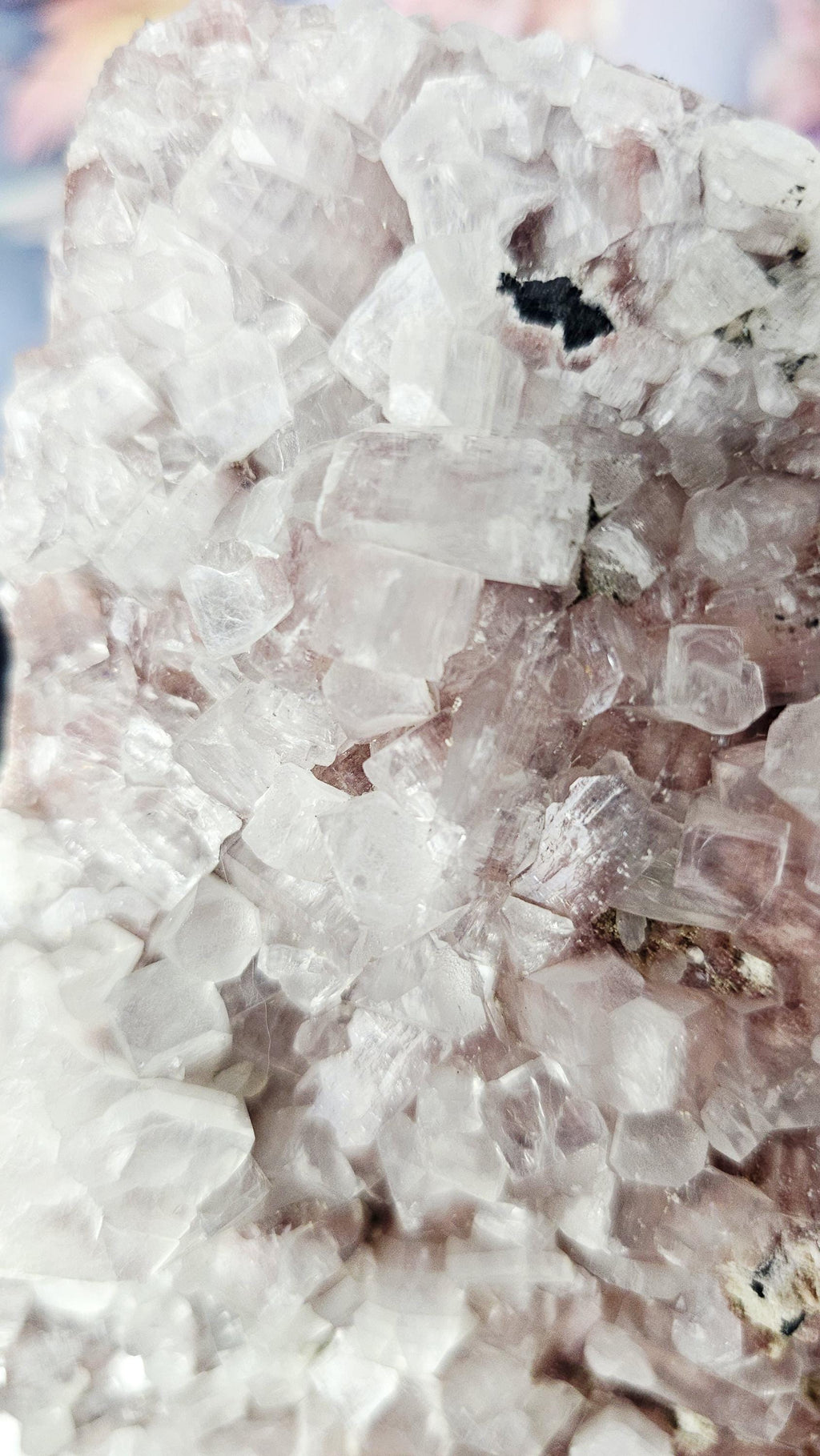 Purple Pink Cotton Candy Apophyllite Crystal Cluster, Stillbite Heulandite, India