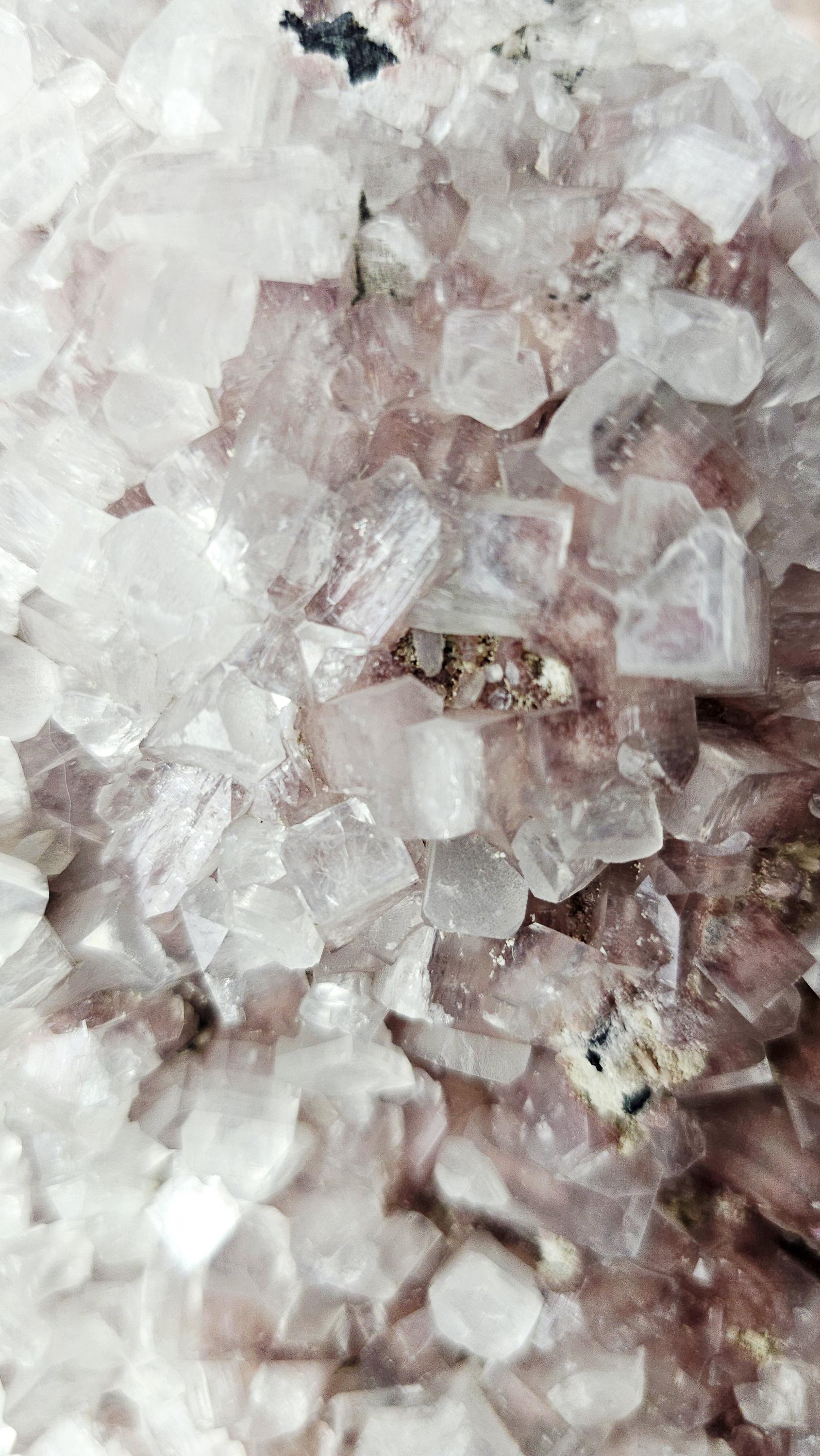 Purple Pink Cotton Candy Apophyllite Crystal Cluster, Stillbite Heulandite, India
