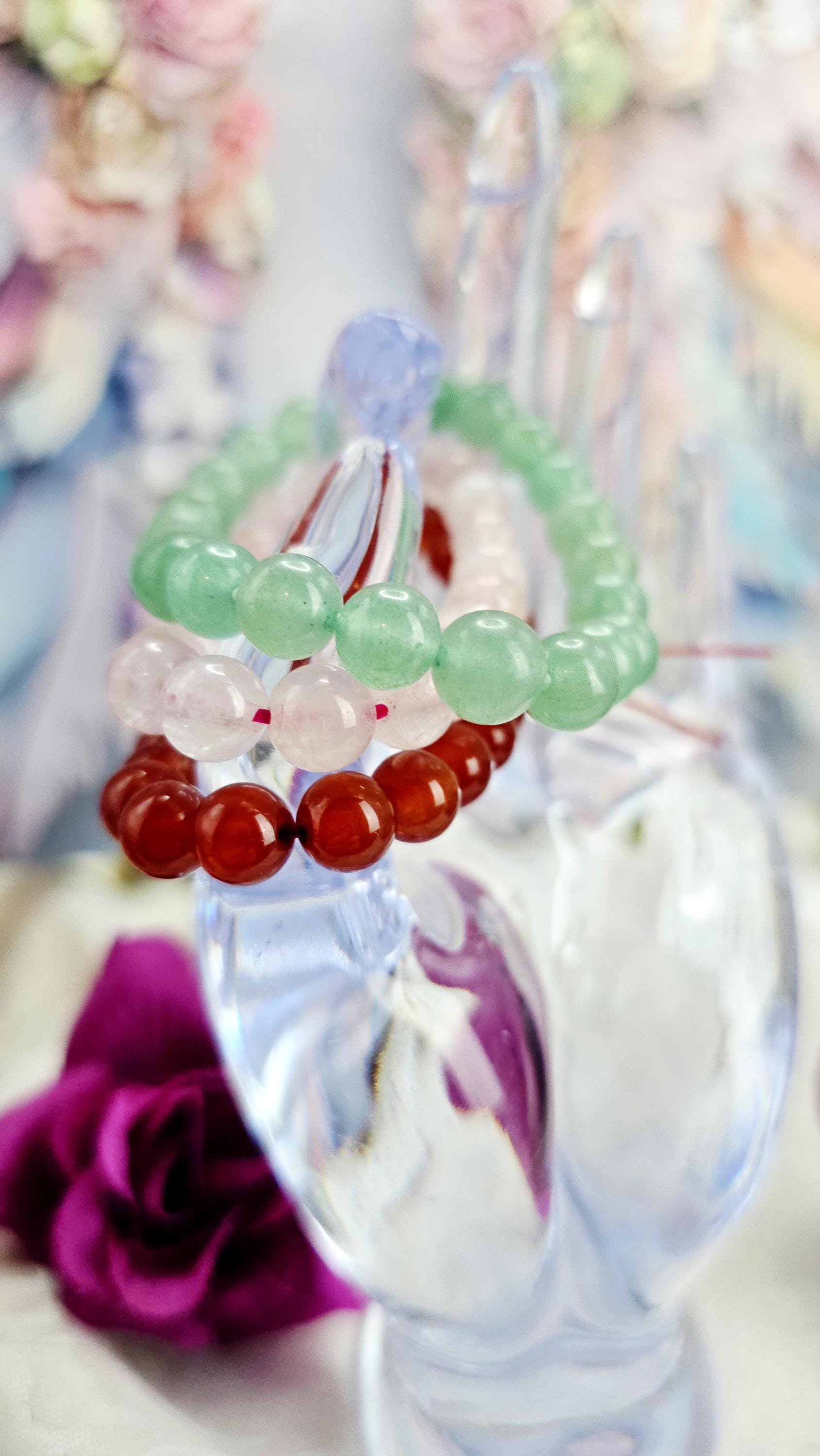 Taurus Bracelet Set – Reiki Cleansed Gemstones, Zodiac Bracelets