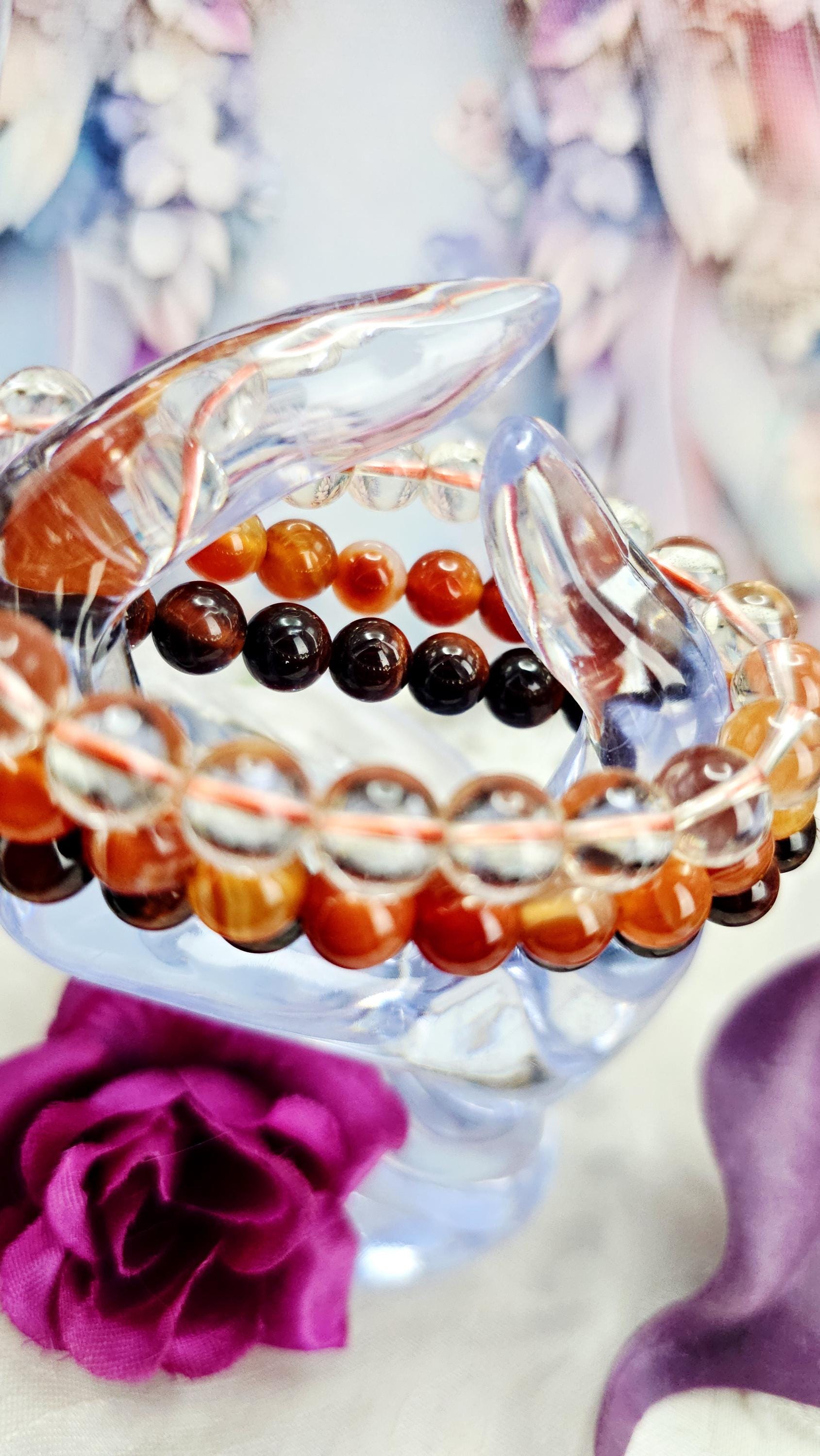 Aries Bracelet Set – Reiki Cleansed Gemstones, Zodiac Bracelets