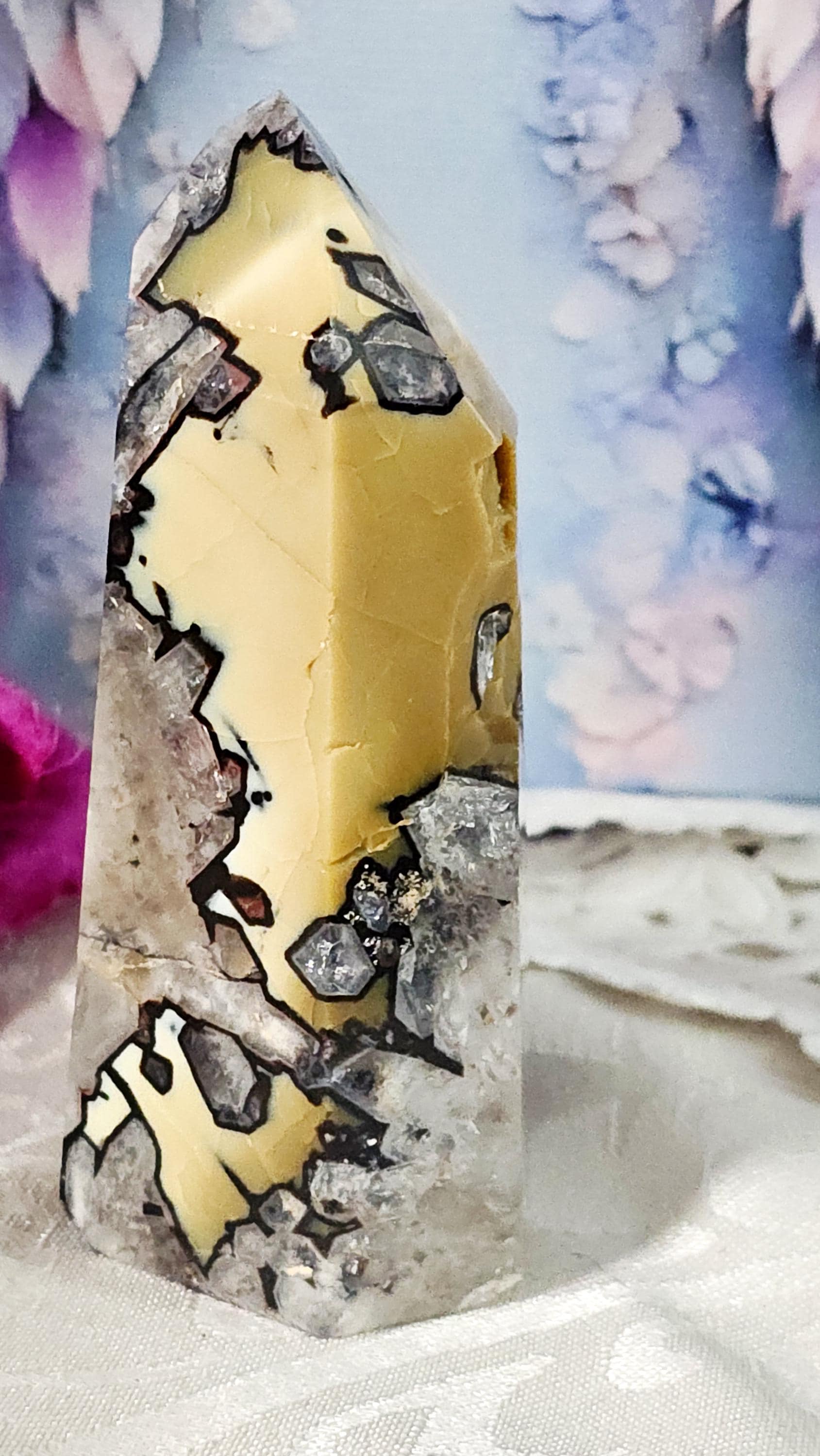 Mosaic Quartz, Brazilian, Chalcedony Mosaic, Home Decor, Crystal Gift