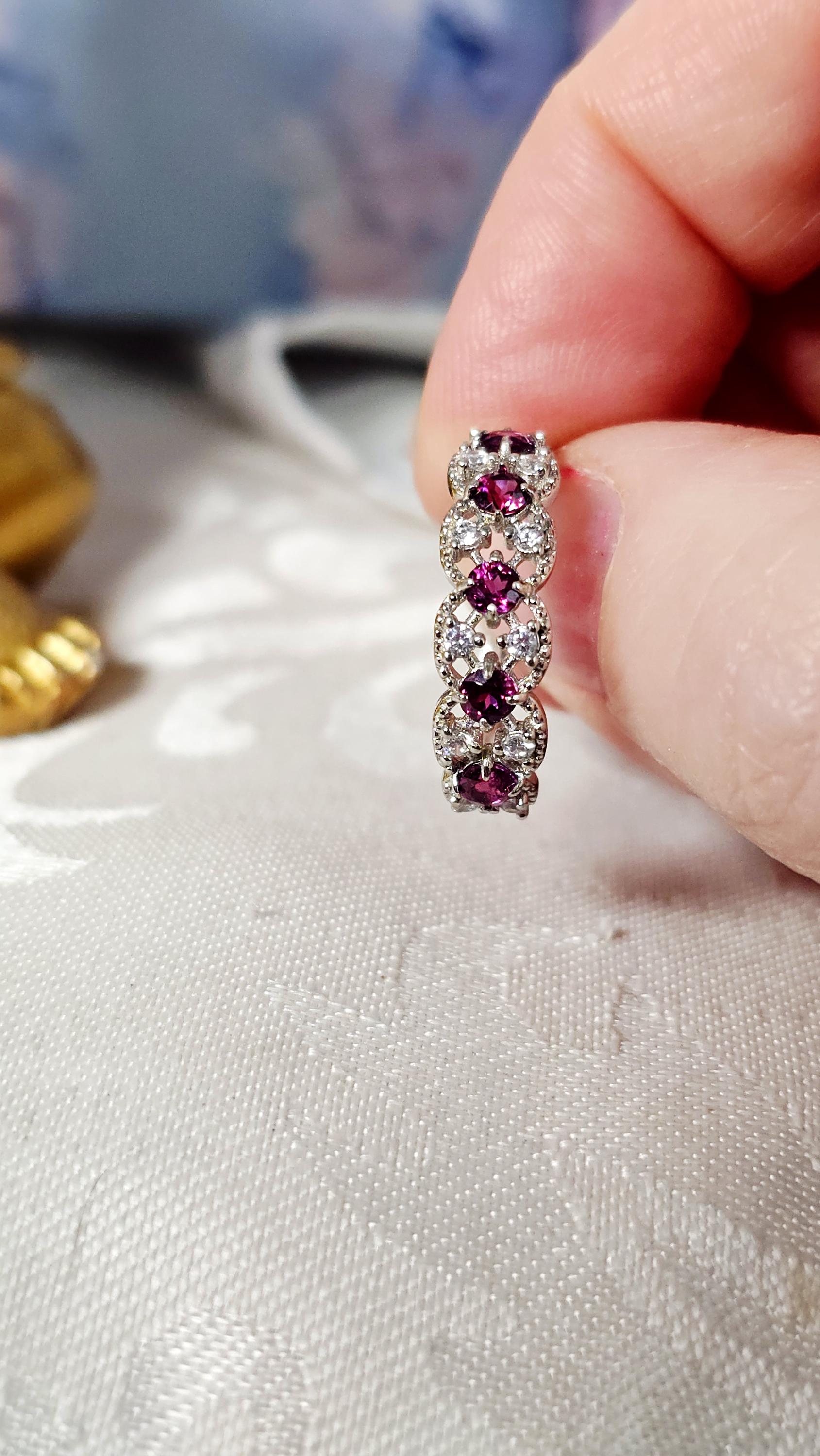 Pink Tourmaline 925 Silver Adjustable Ring, Natural Crystal, Peaceful Protection