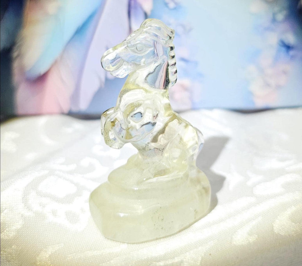 Natural Citrine Horse, Non-Heat Treated, Garden Quartz Crystal Decor