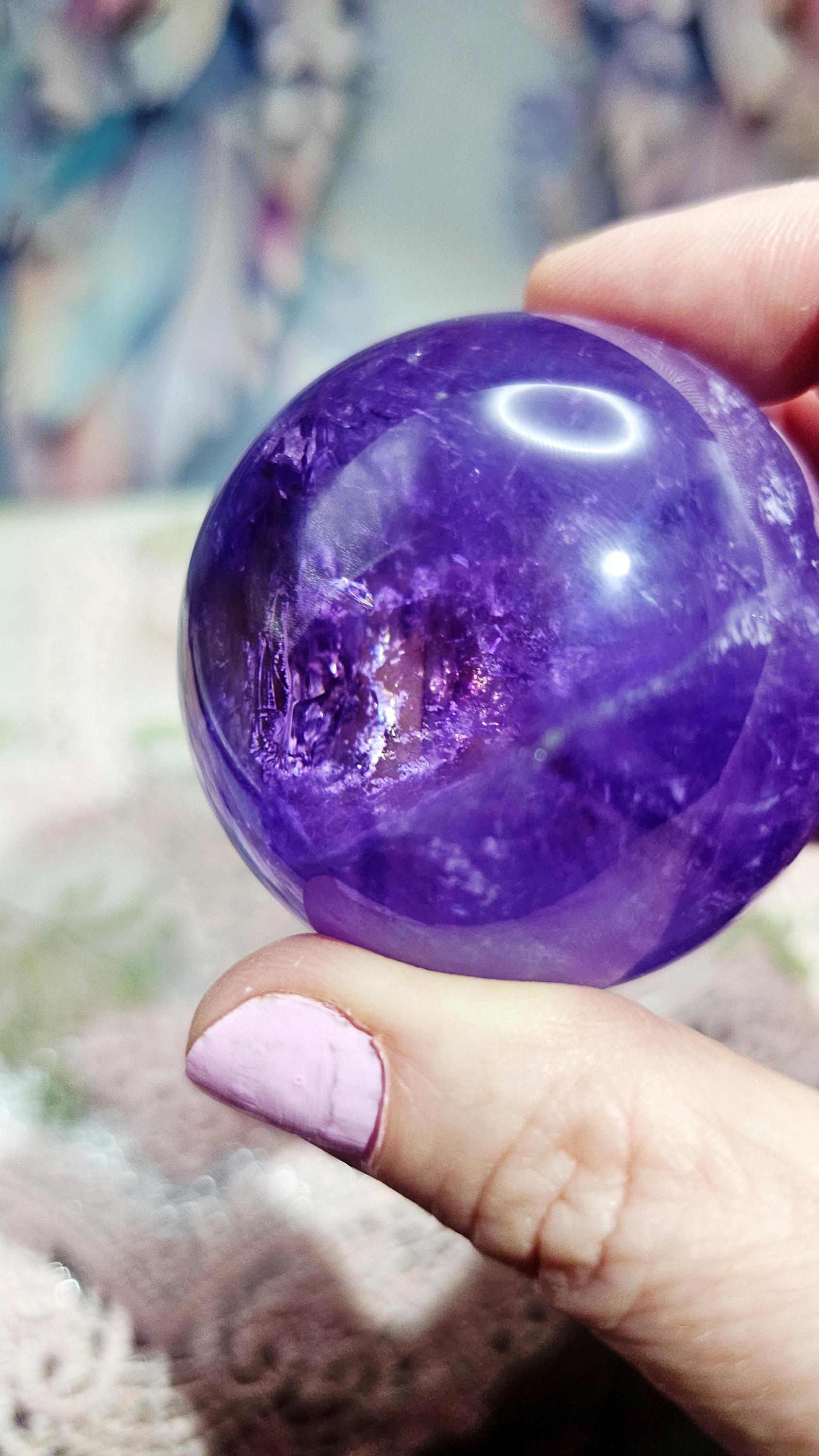 Amethyst Sphere, Crystal Ball, Home Decor