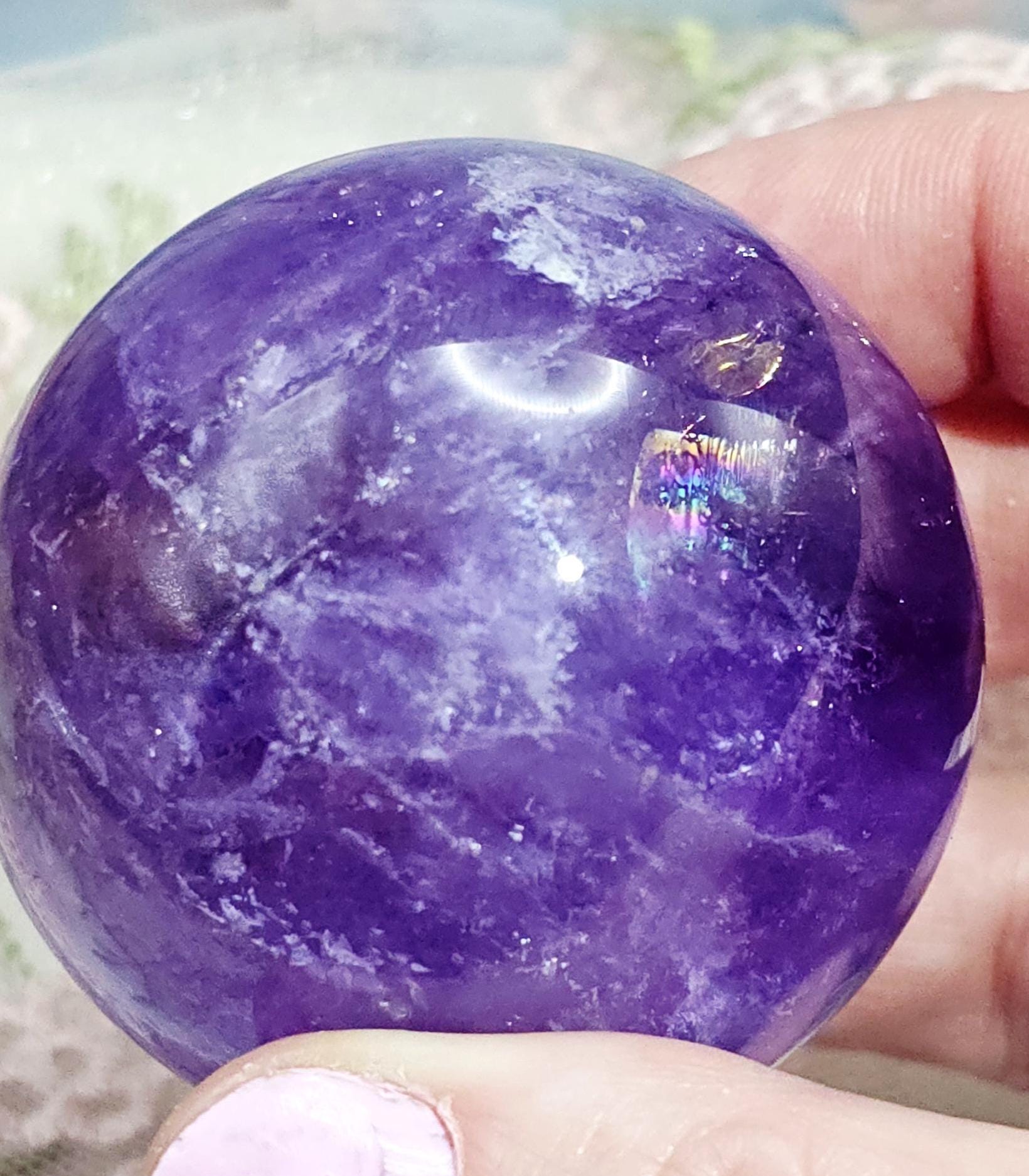 Amethyst Sphere, Crystal Ball, Home Decor