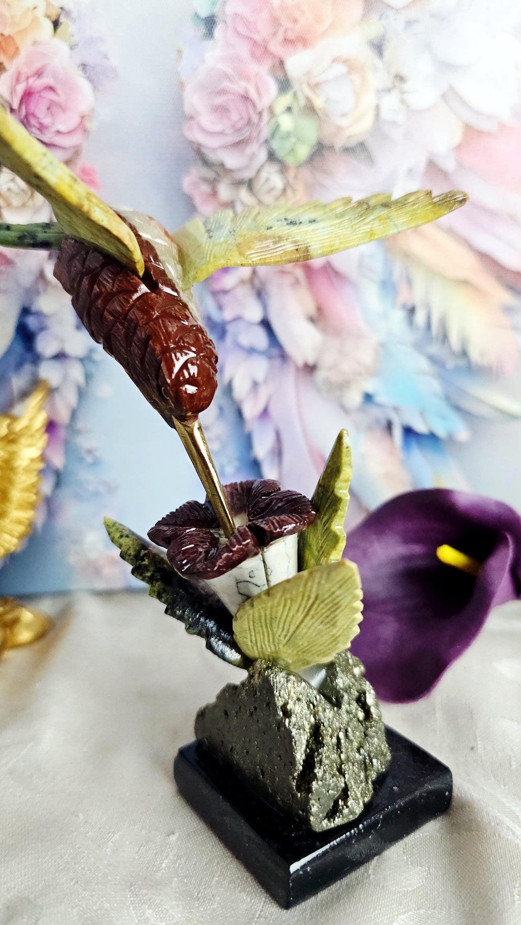 Handmade Peruvian Hummingbird,Crystal Bird