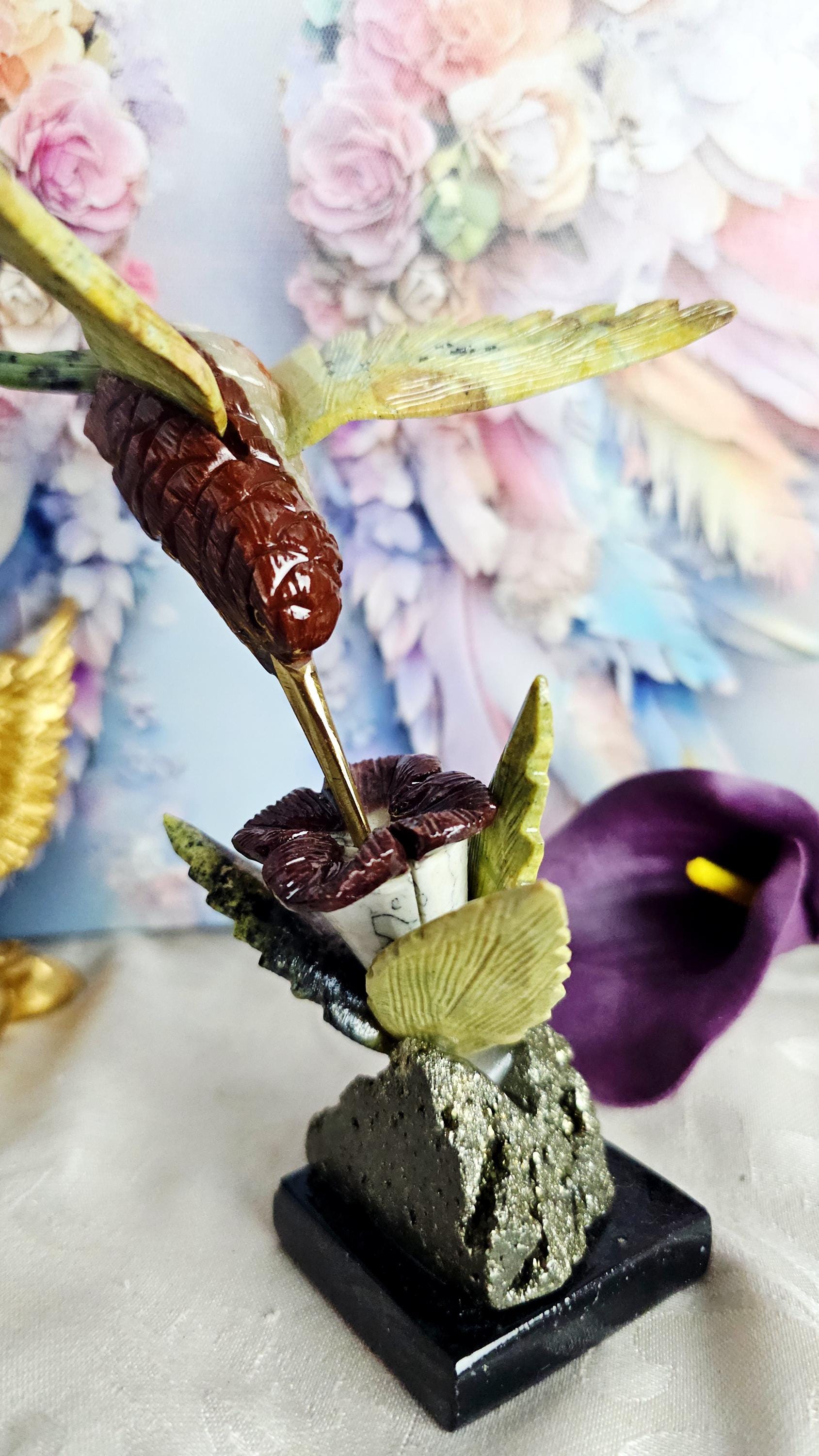 Handmade Peruvian Hummingbird,Crystal Bird