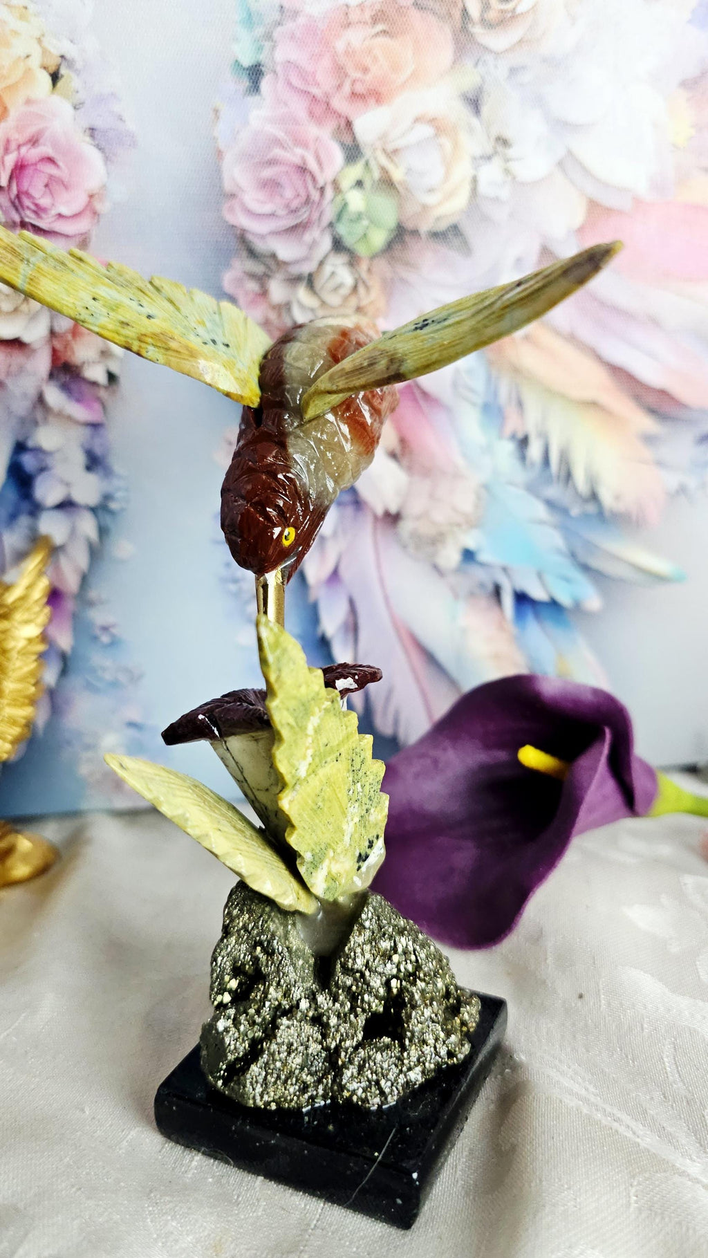 Handmade Peruvian Hummingbird,Crystal Bird