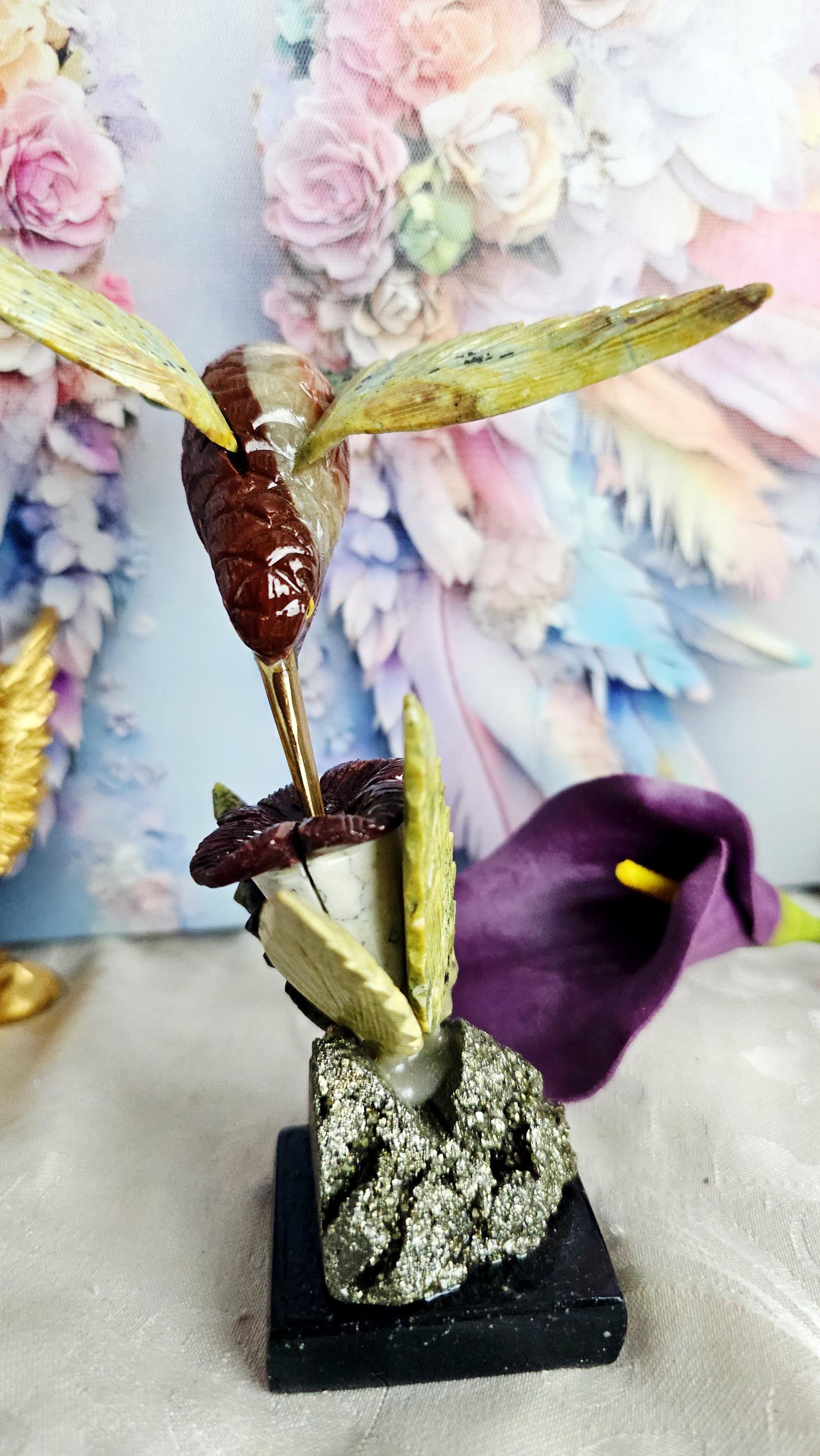 Handmade Peruvian Hummingbird,Crystal Bird