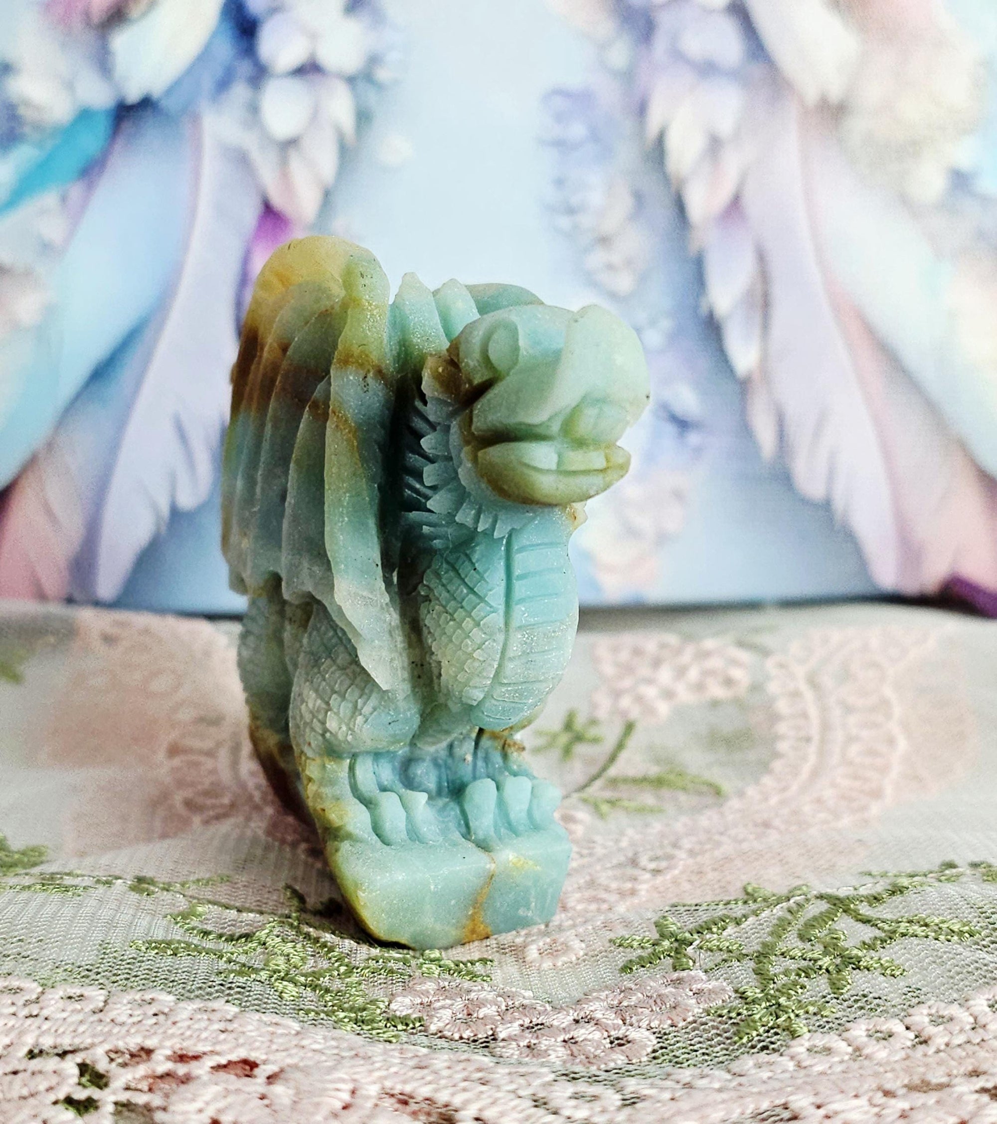 Caribbean Calcite Dragon, Crystal Home Decor, Dragon