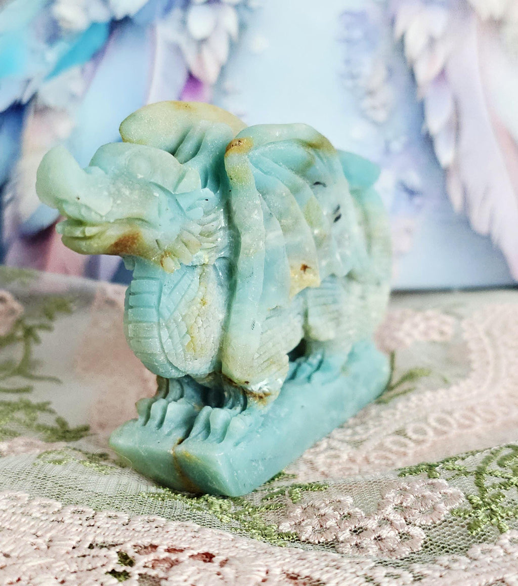 Caribbean Calcite Dragon, Crystal Home Decor, Dragon