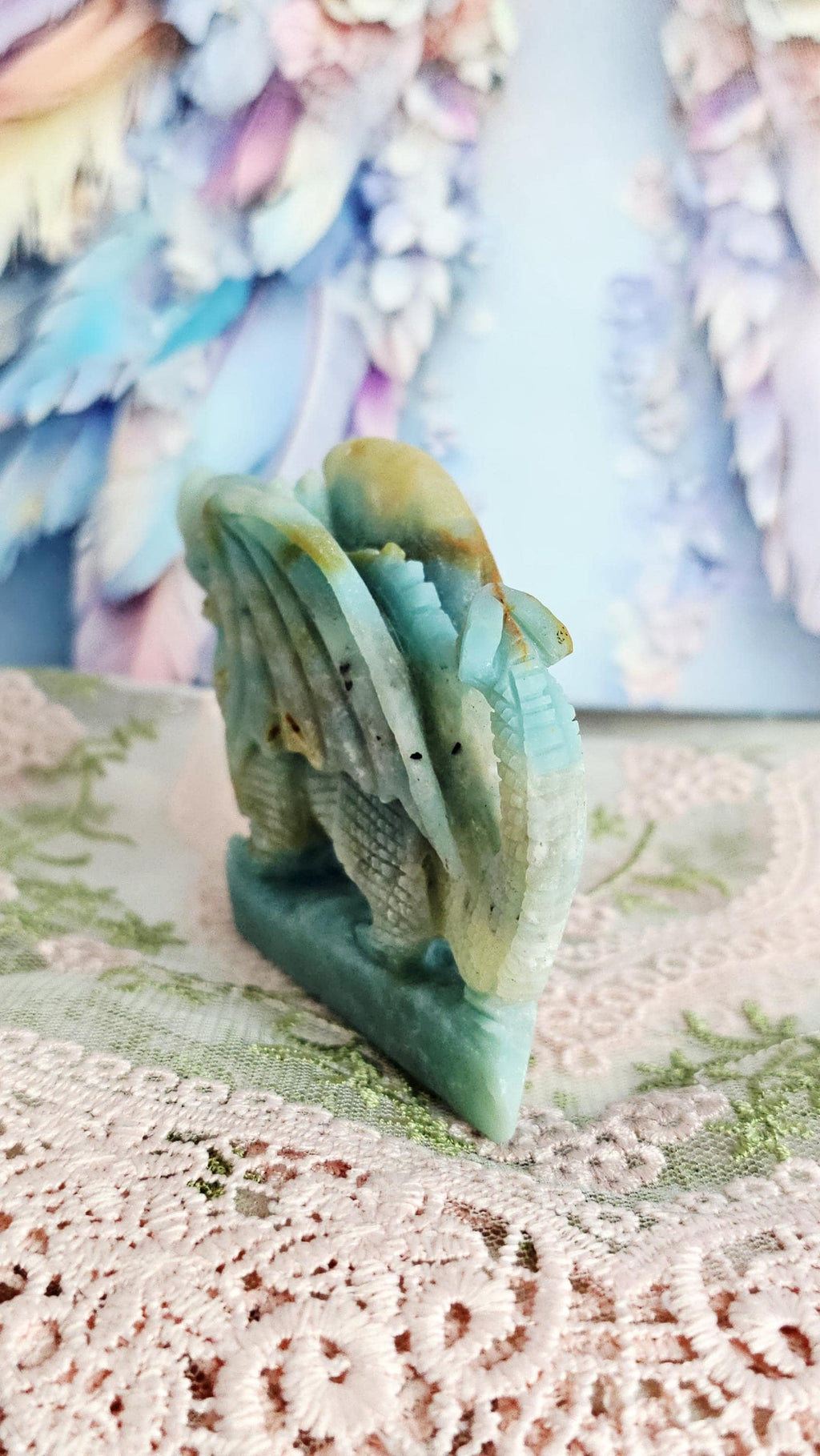 Caribbean Calcite Dragon, Crystal Home Decor, Dragon