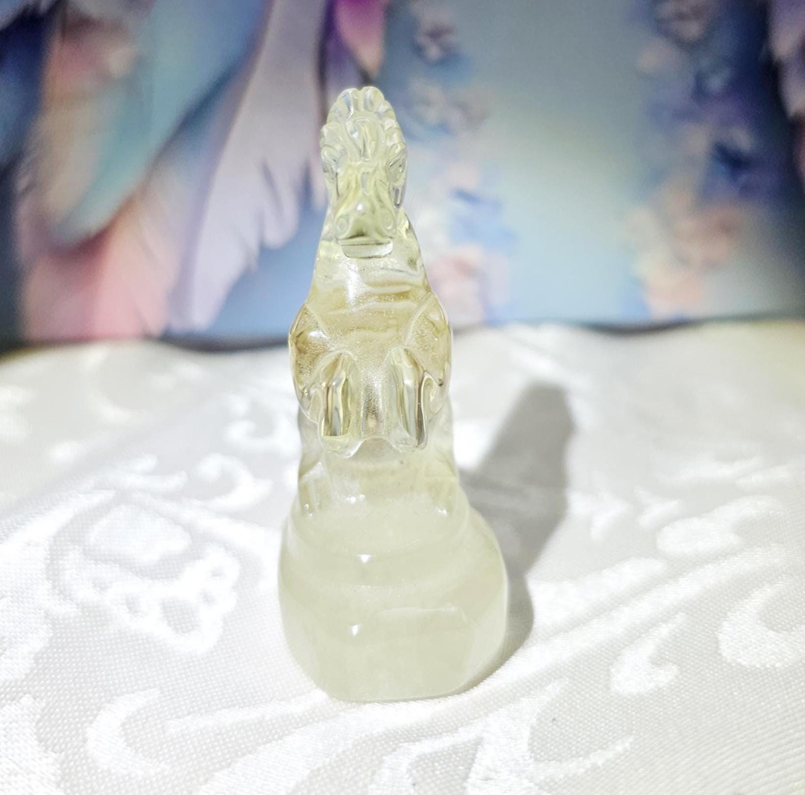 Natural Citrine Horse, Non-Heat Treated, Garden Quartz Crystal Decor