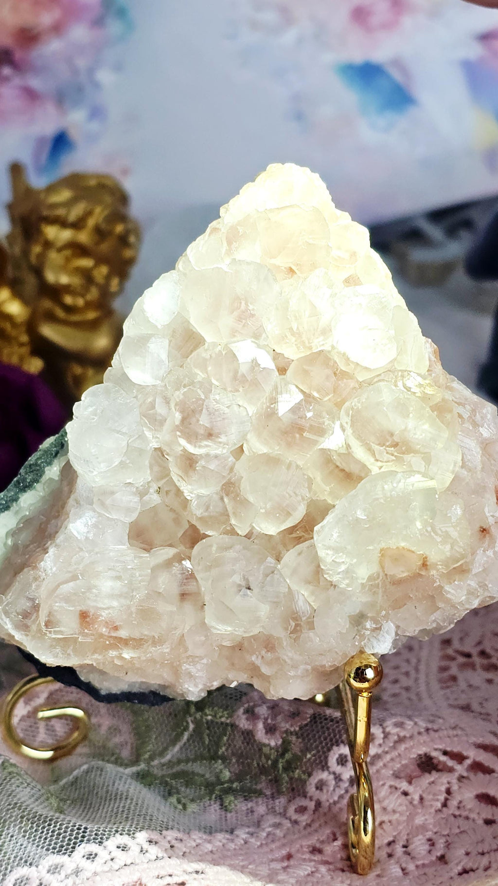 Pink Benz Calcite Specimen, Crystal Gift