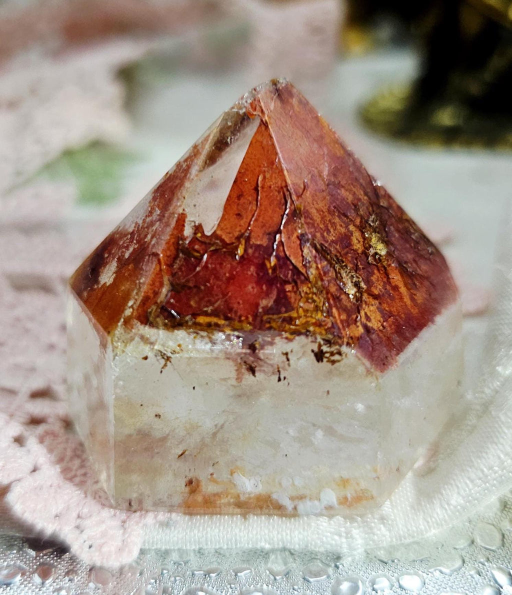 Lemurian Dream Coat Quartz with Rainbows, Home Decor, Gifts
