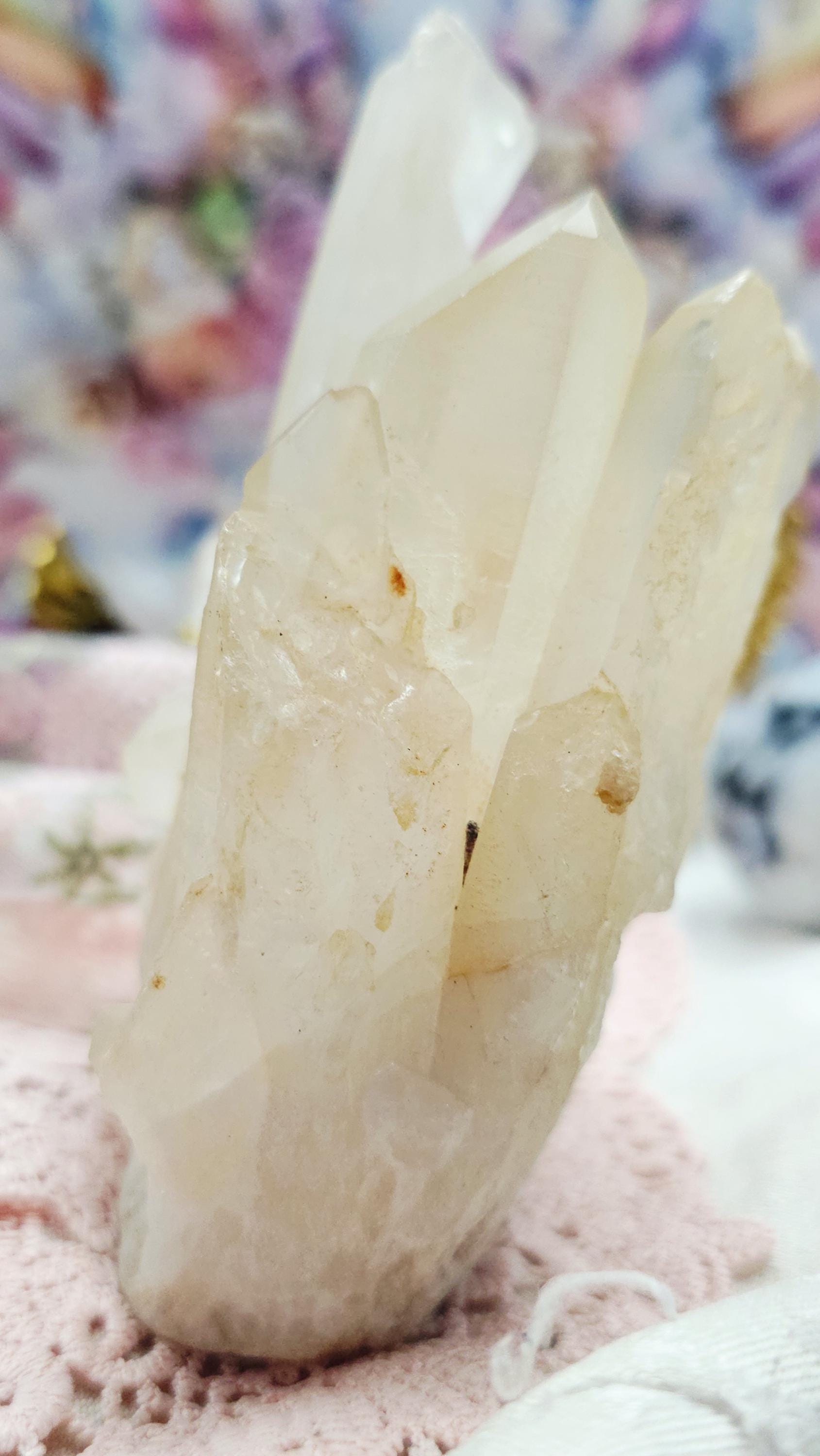 Large Clear Quartz Cluster Hedgie, Rock Pet, Crystal Buddy