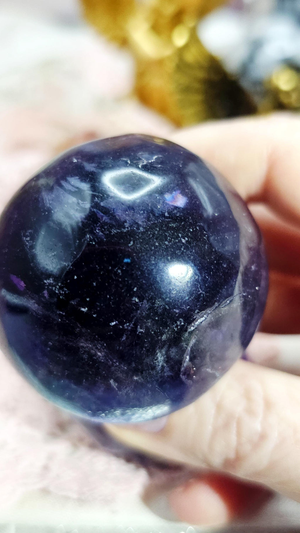 Rainbow Fluorite Mushroom, Fairy Garden, Crystal Gift, Home Decor