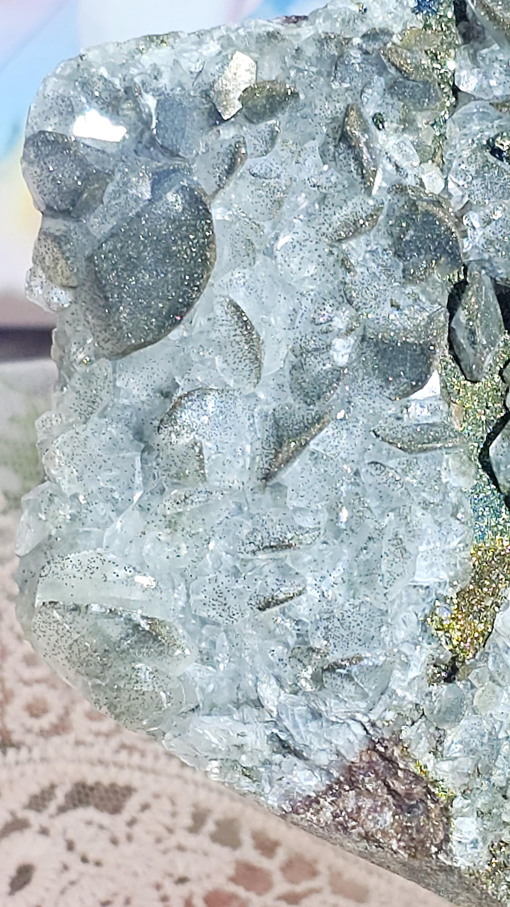 Benz Calcite with Chalcopyrite Specimen, Hunan Province, Home Decor, Crystal Gift