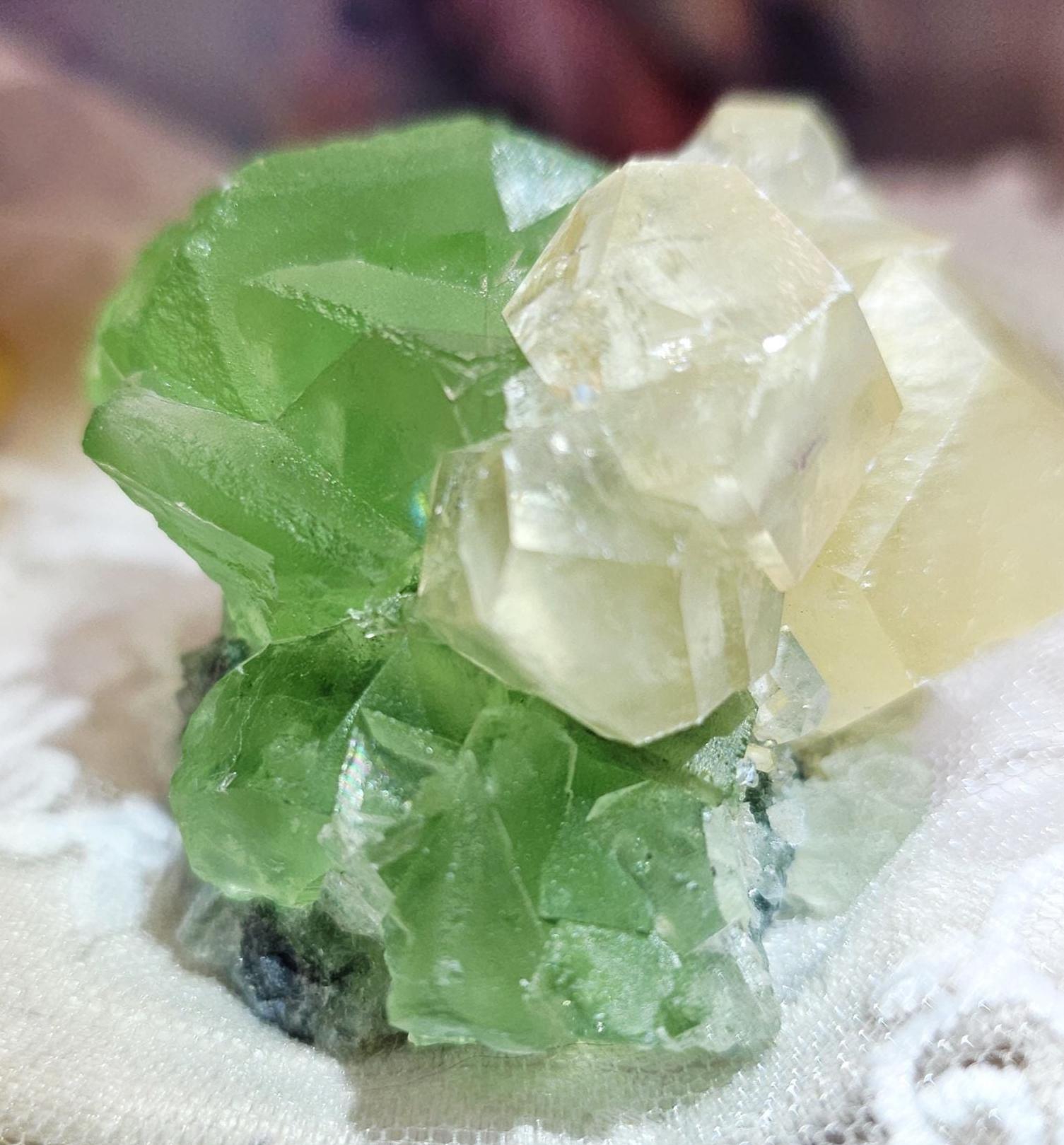 Fujian Fluorite and Calcite Rainbow Specimen