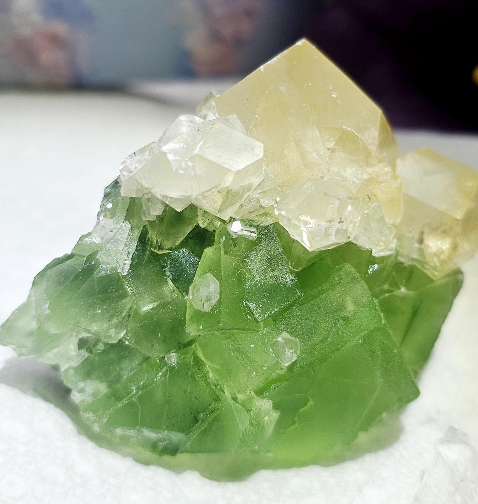 Fujian Fluorite and Calcite Rainbow Specimen