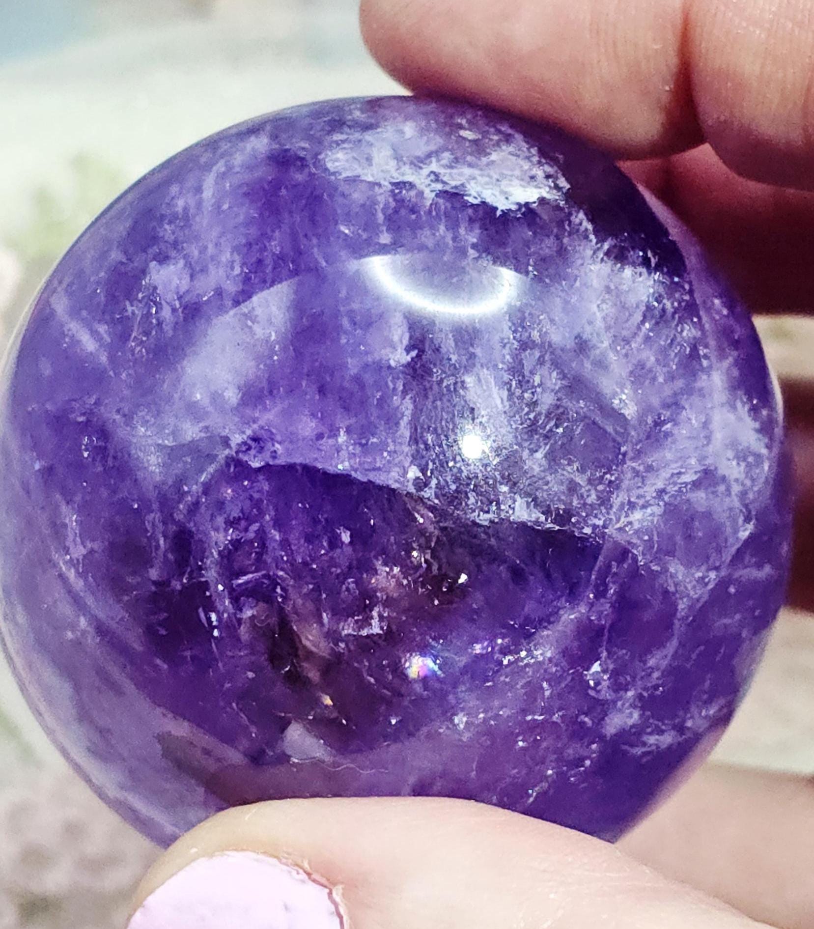 Amethyst Sphere, Crystal Ball, Home Decor