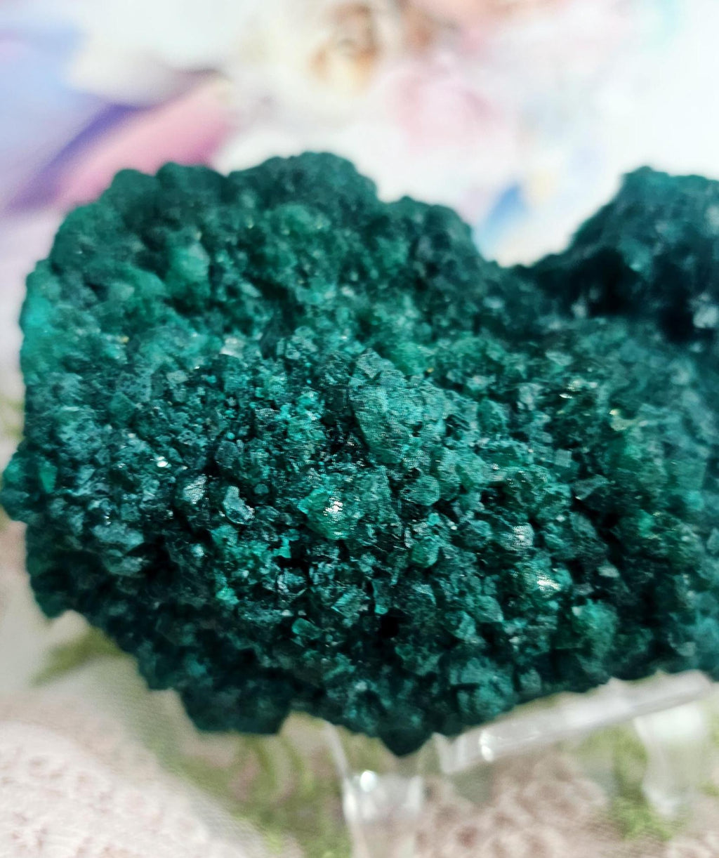 RARE Dioptase Specimen from Congo 8.9oz, Home Decor, Geode, Gift