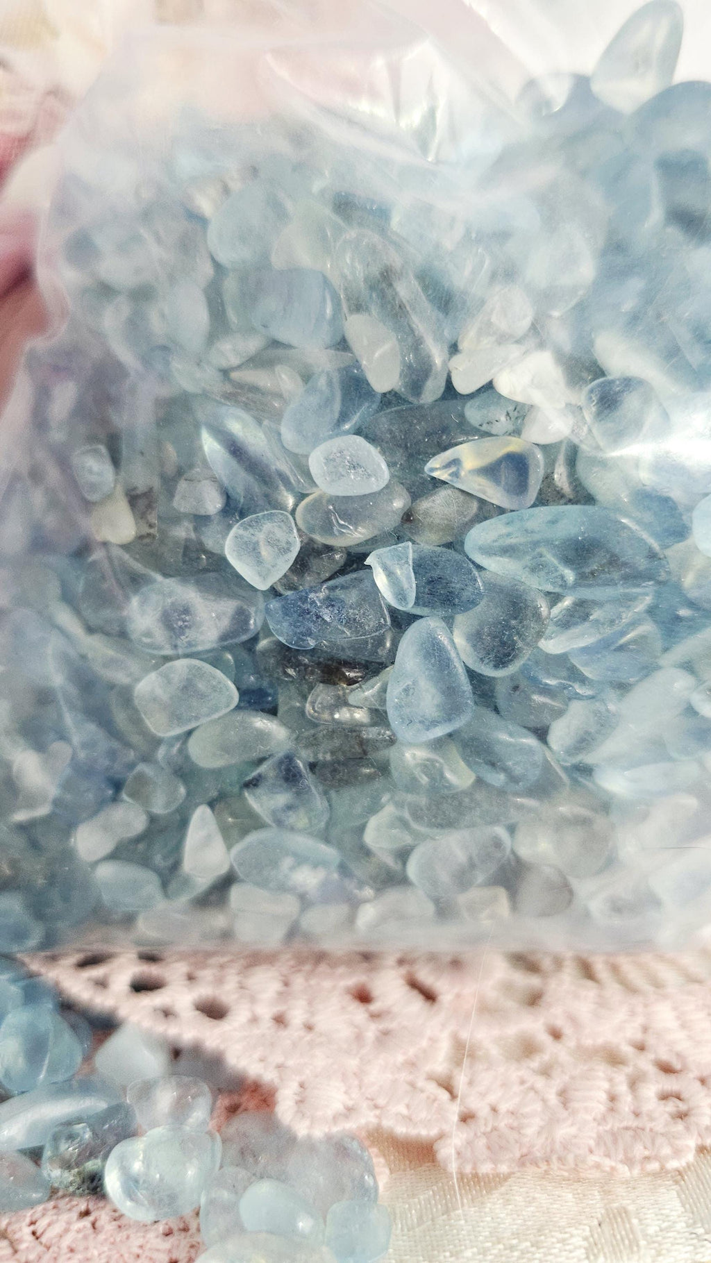 Aquamarine Stone Chips – Healing Crystals, Throat Chakra, Pisces, Aquarius (250gms)