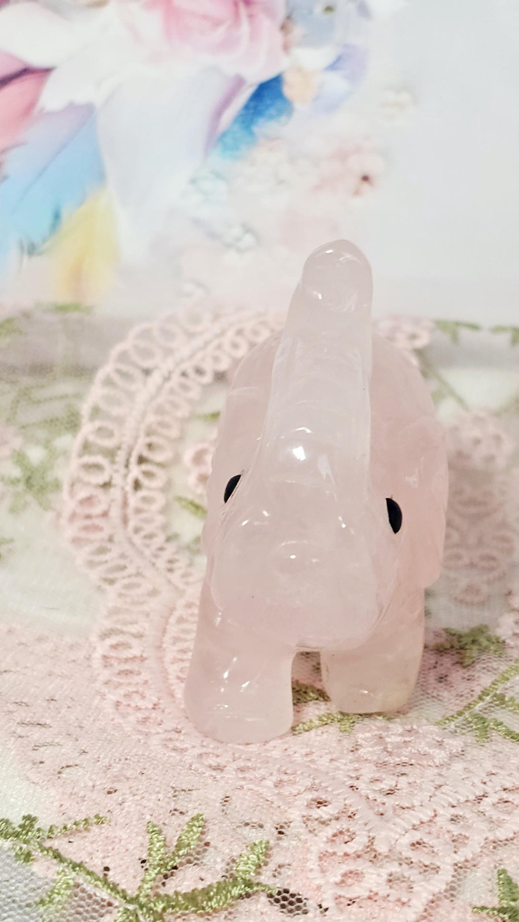 Rose Quartz Elephant, Elephant, Home Decor, Gift, Healing Stone