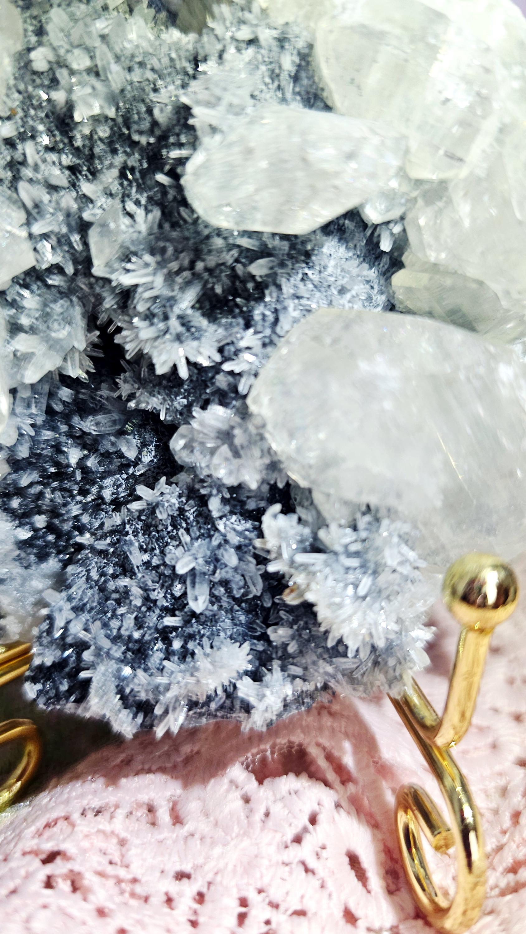 Sphalerite, Quartz, Chalcopyrite and Calcite Specimen, Crystal Gift,  Crystal Home Decor