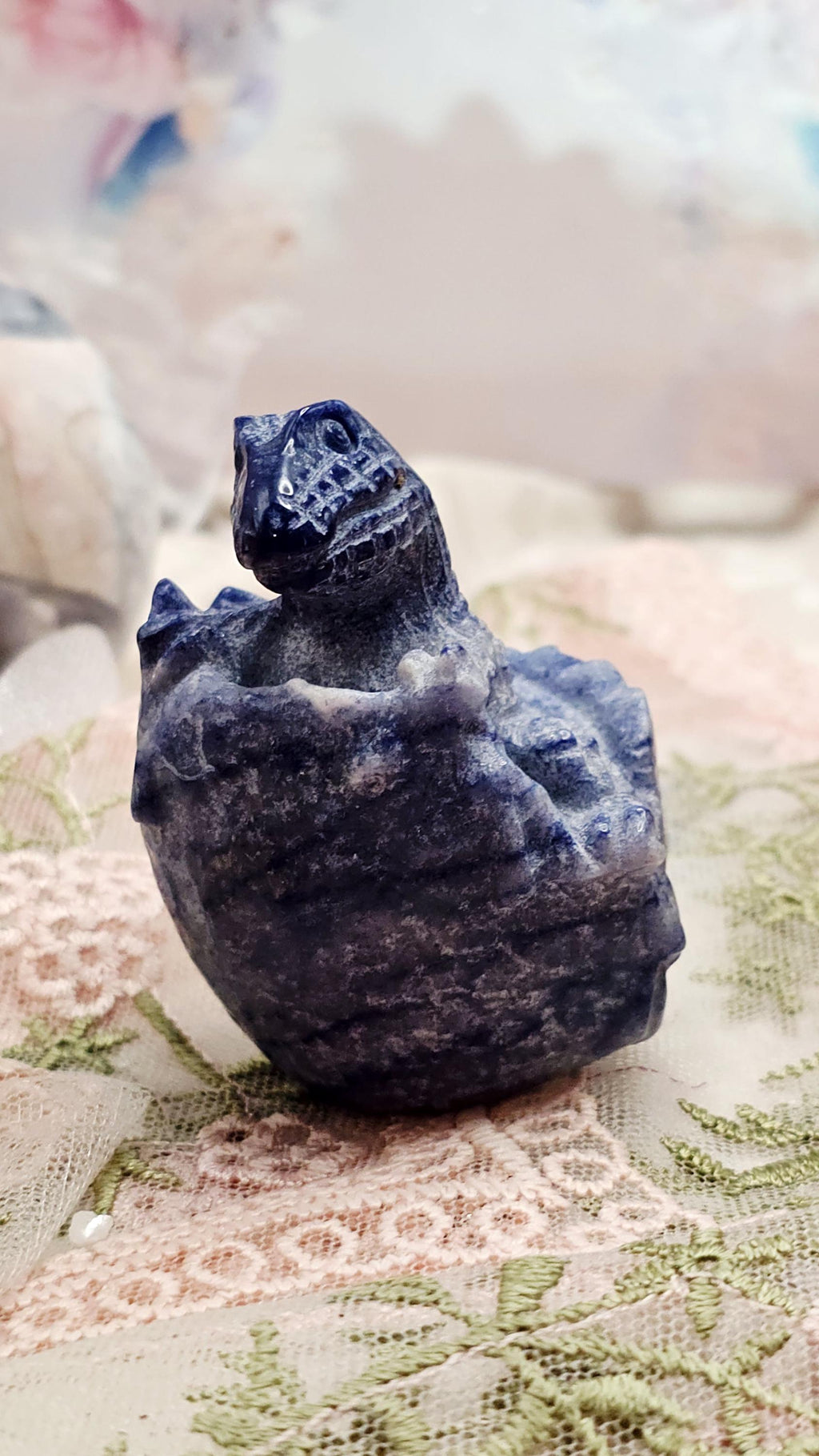 Sodalite Velociraptor Hatching, Dinosaur Crystal, Dinosaur, Healing Stone, Home Decor