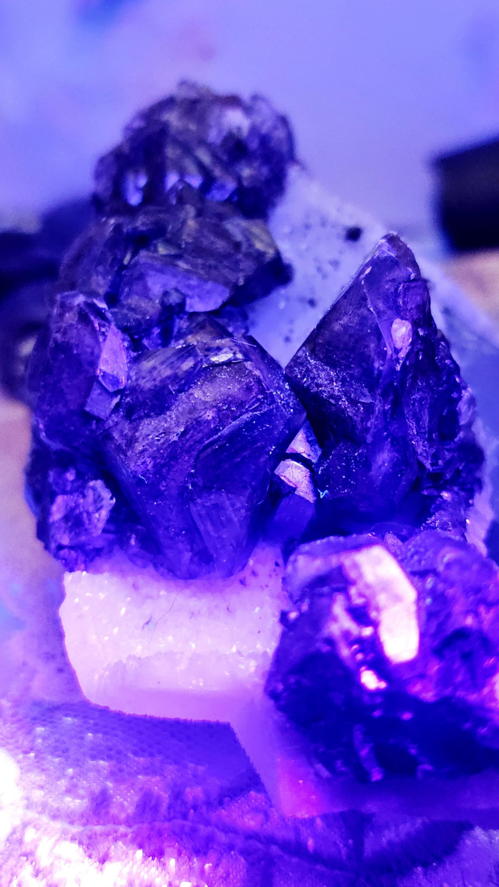 Hubei  Fluorite,  Calcite, Sugar Snow Quartz Specimen, UV Reaction, Home Decor, Crystal Gift, Specimen