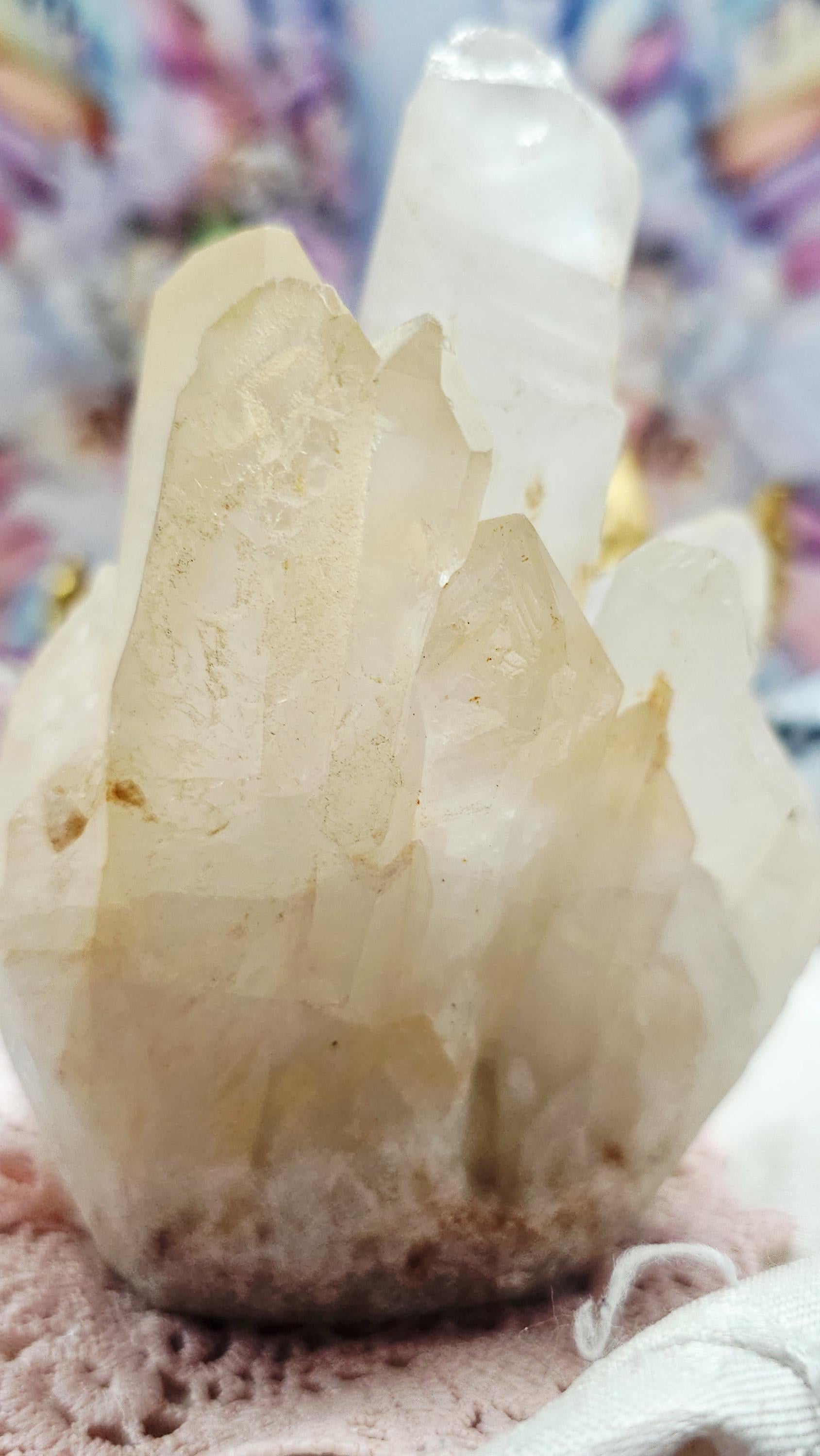 Large Clear Quartz Cluster Hedgie, Rock Pet, Crystal Buddy