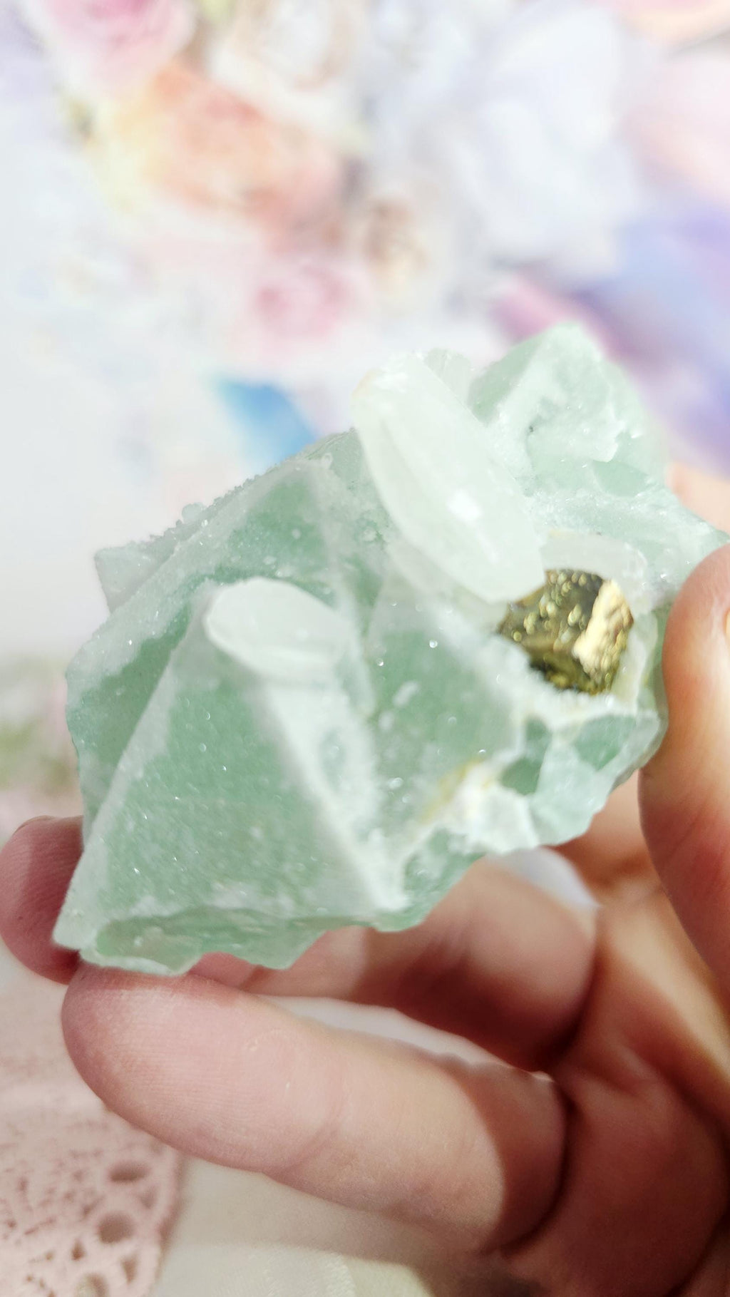 Fujian Fluorite, Pyrite and Quartz Rainbow Specimen