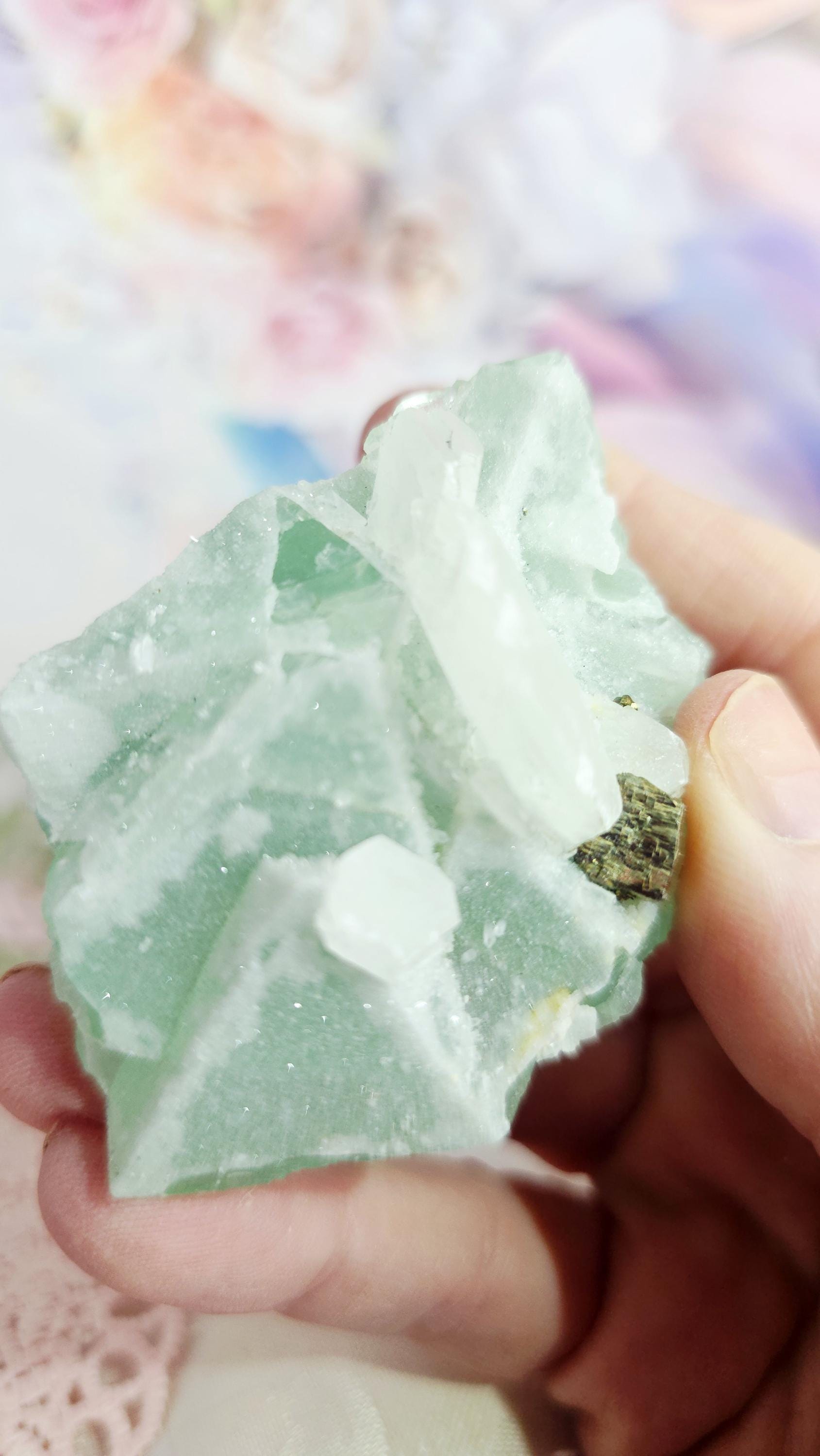 Fujian Fluorite, Pyrite and Quartz Rainbow Specimen