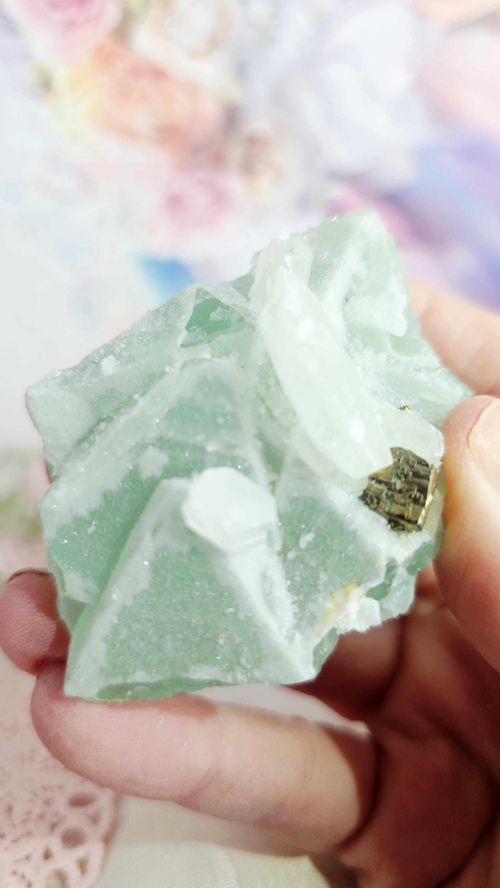 Fujian Fluorite, Pyrite and Quartz Rainbow Specimen
